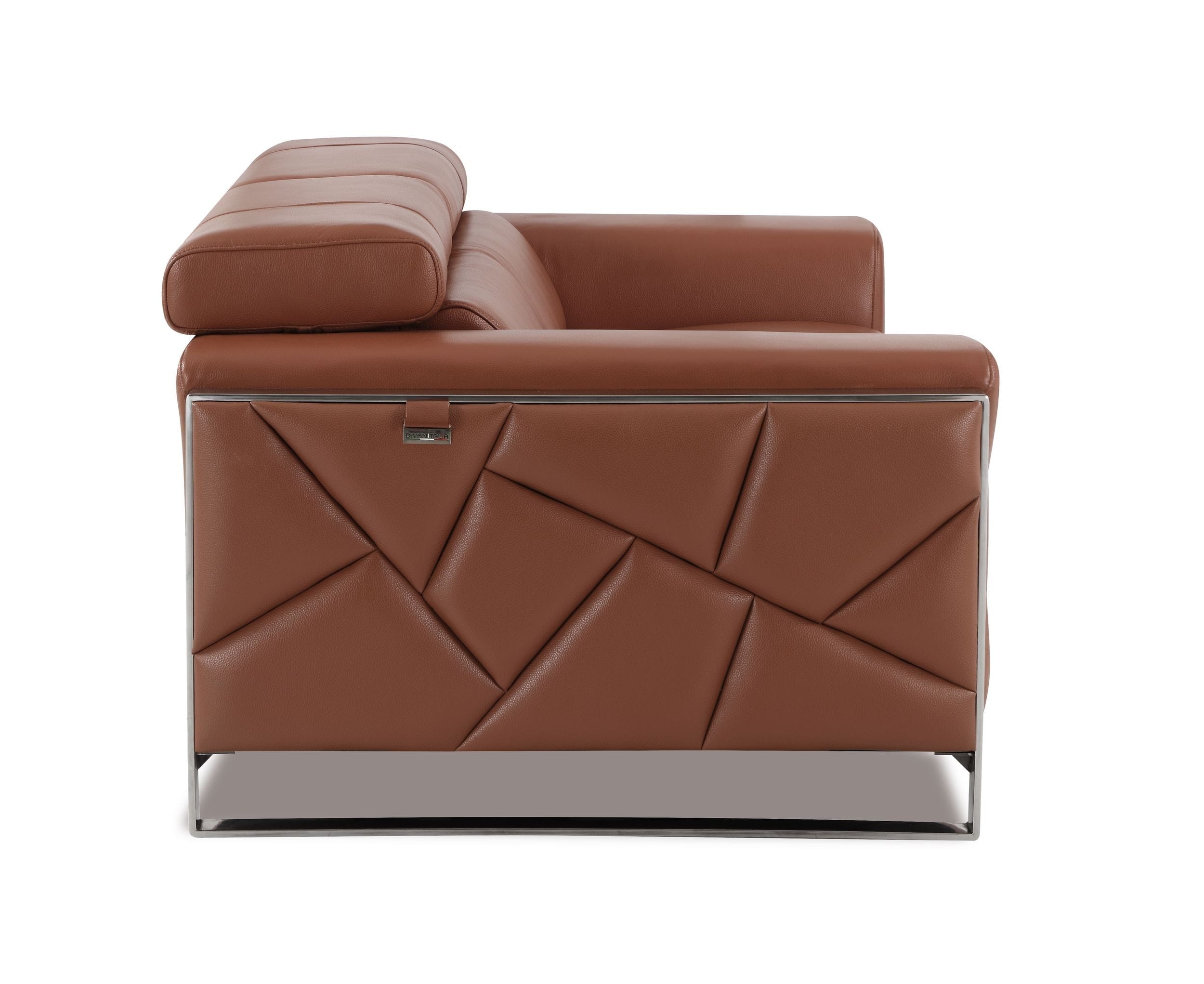 GUF 903 Loveseat - Camel, Genuine Italian Leather