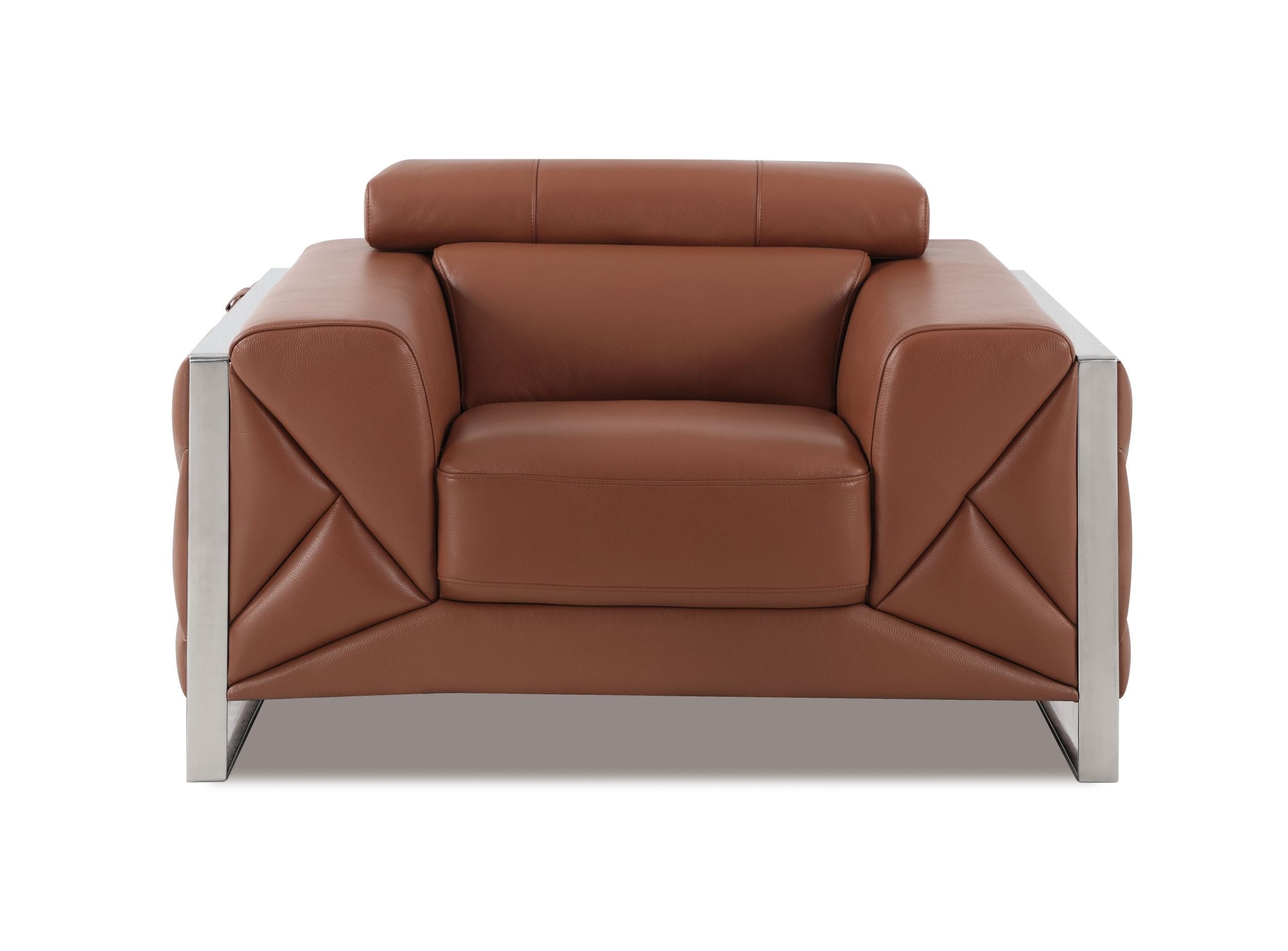 GUF 903 Armchair - Camel, Genuine Italian Leather