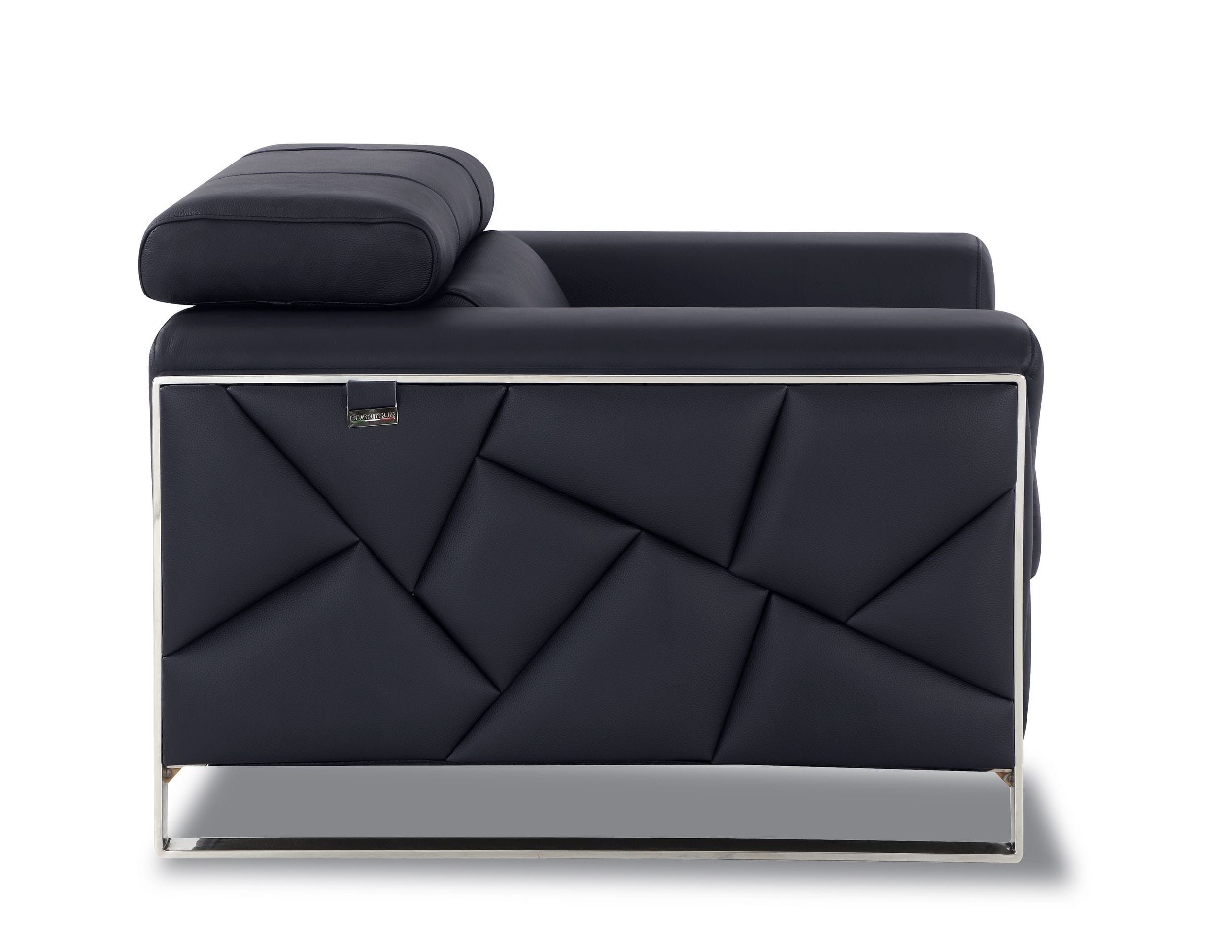 GUF 903 Armchair - Black, Genuine Italian Leather