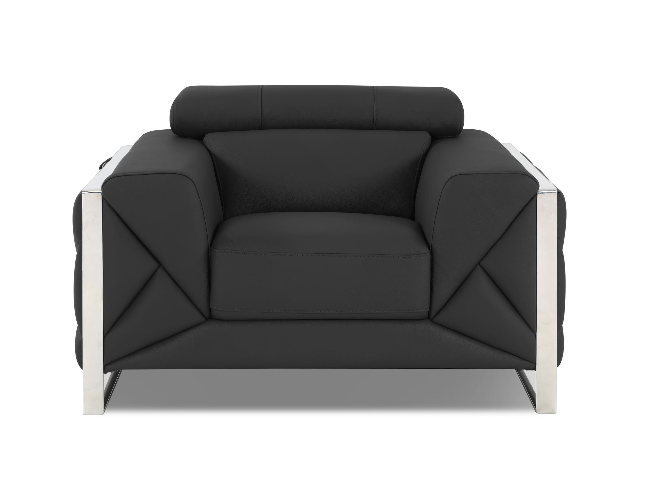 GUF 903 Armchair - Dark Gray, Genuine Italian Leather