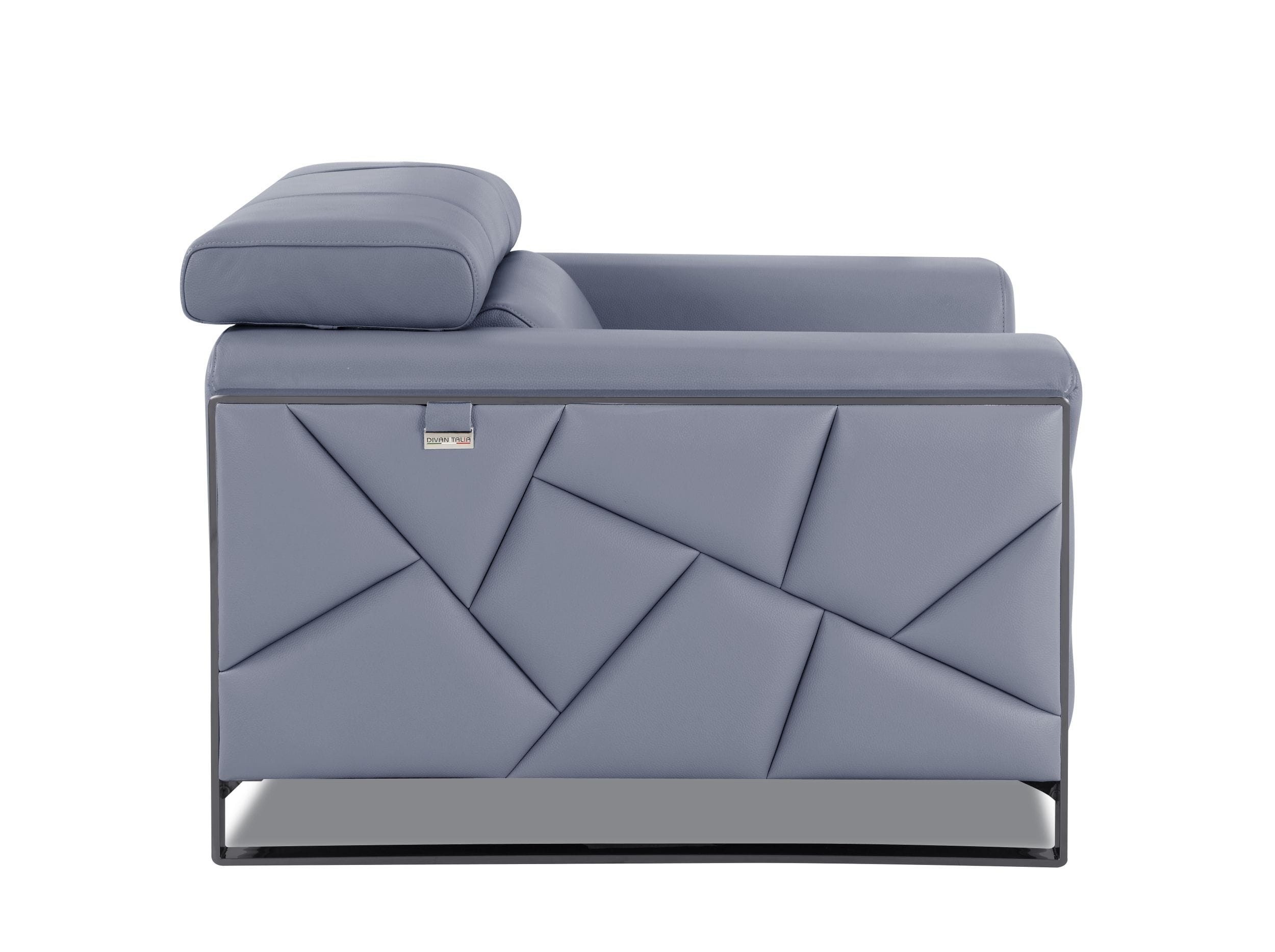 GUF 903 Armchair - Light Blue, Genuine Italian Leather