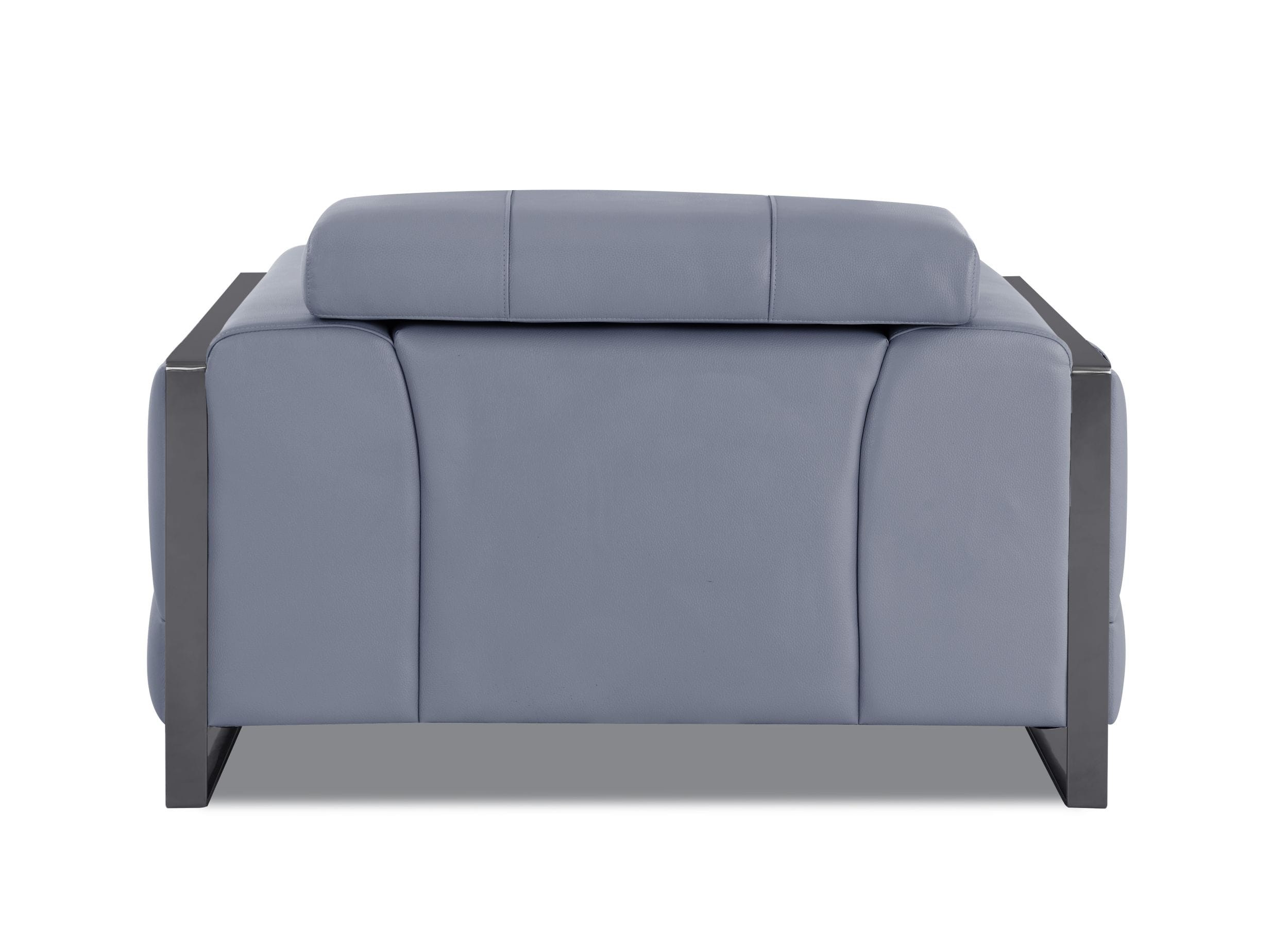 GUF 903 Armchair - Light Blue, Genuine Italian Leather
