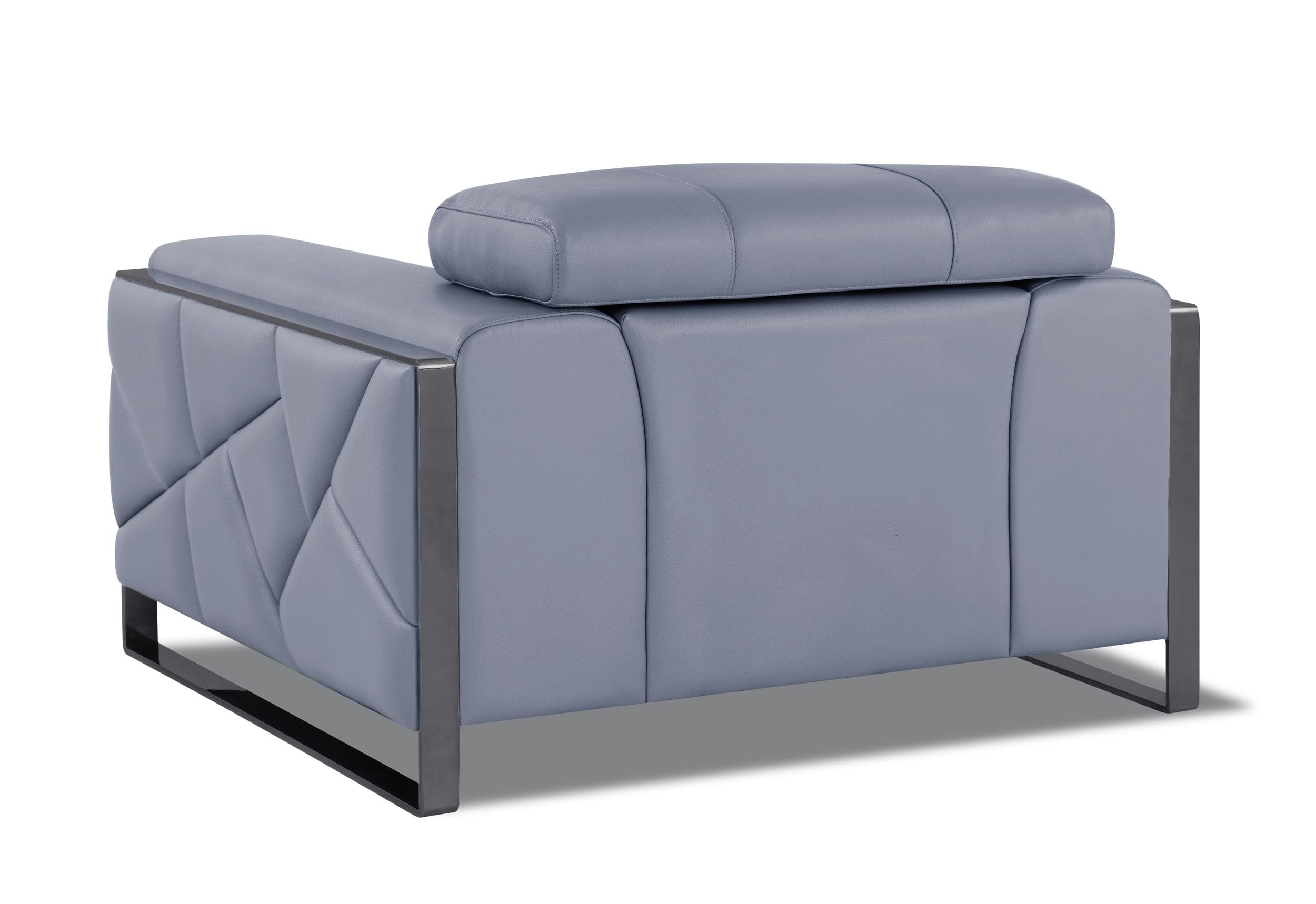 GUF 903 Armchair - Light Blue, Genuine Italian Leather