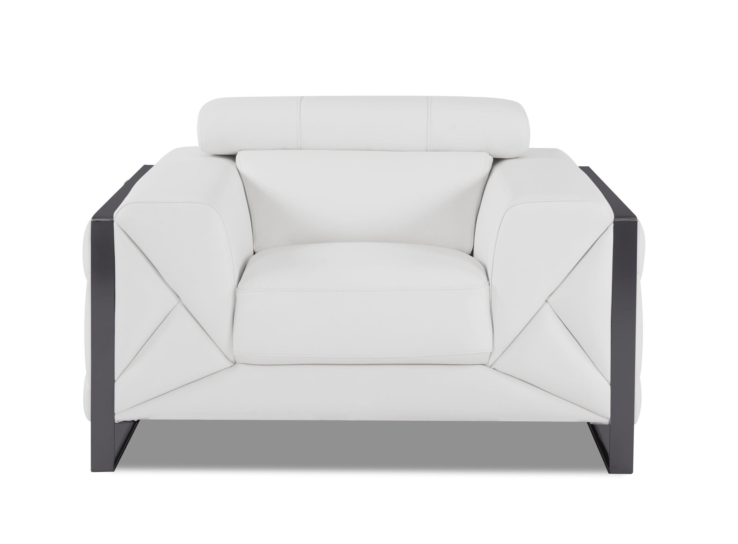 GUF 903 Armchair - White, Genuine Italian Leather