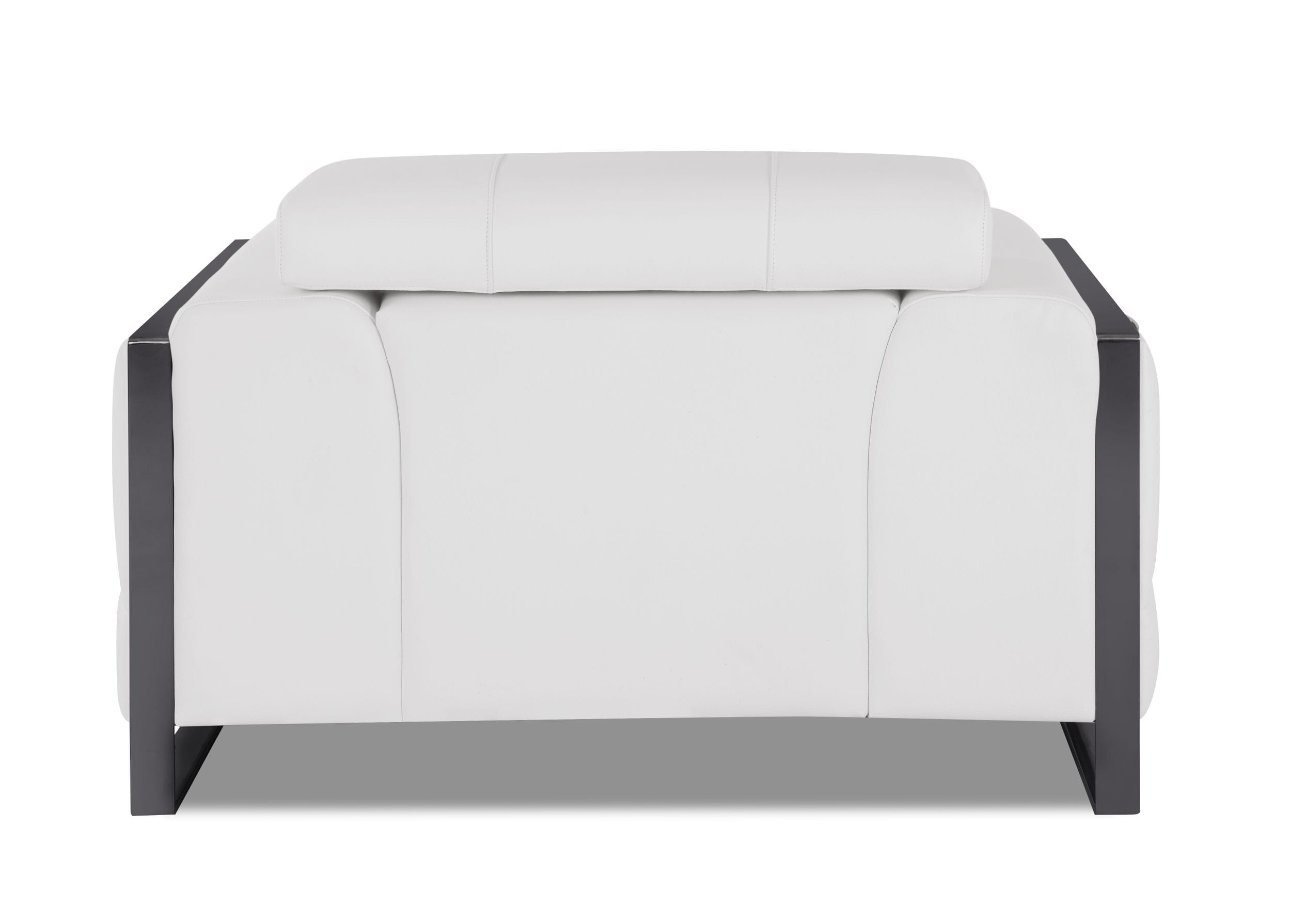 GUF 903 Armchair - White, Genuine Italian Leather