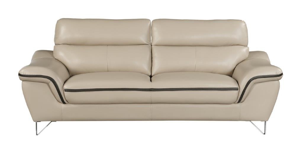 GUF 168 Sofa - Beige, Leather Match