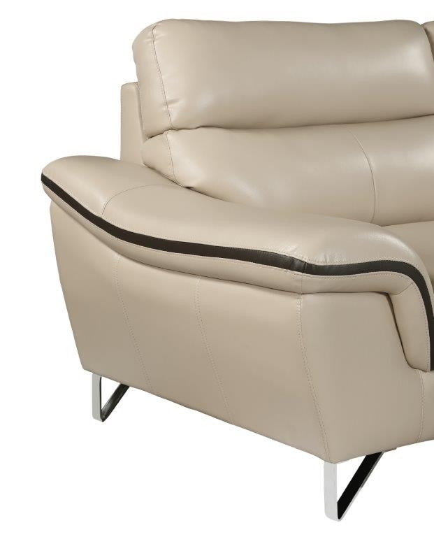 GUF 168 Sofa - Beige, Leather Match
