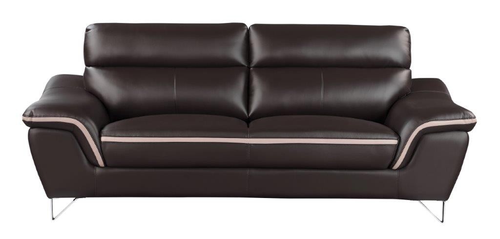 GUF 168 Sofa - Brown, Leather Match