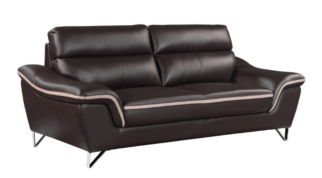 GUF 168 Sofa - Brown, Leather Match
