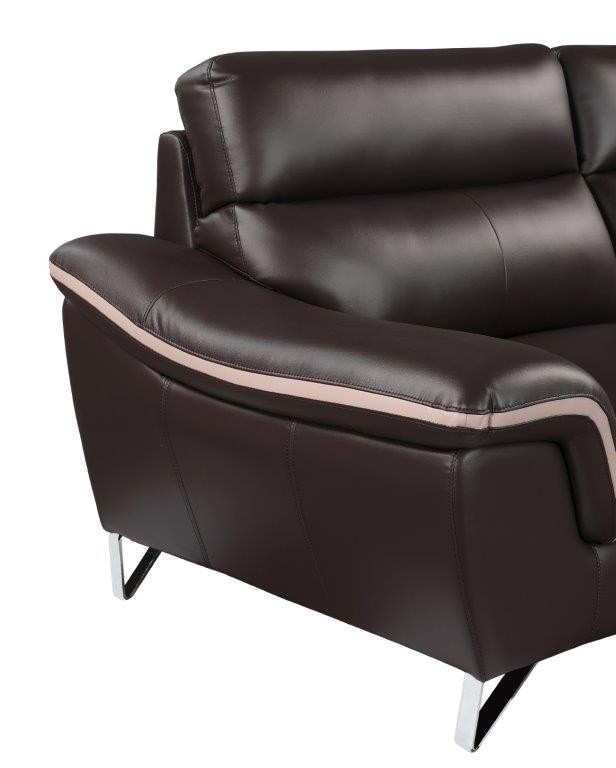 GUF 168 Sofa - Brown, Leather Match