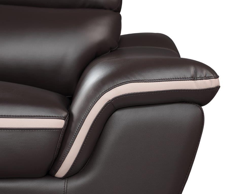 GUF 168 Sofa - Brown, Leather Match