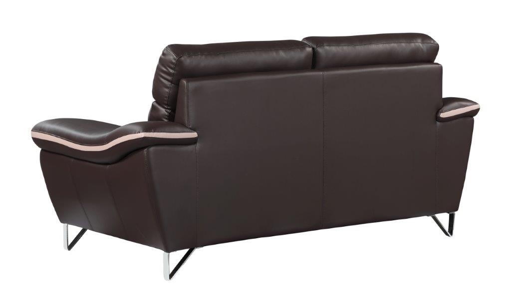 GUF 168 Loveseat - Brown, Leather Match