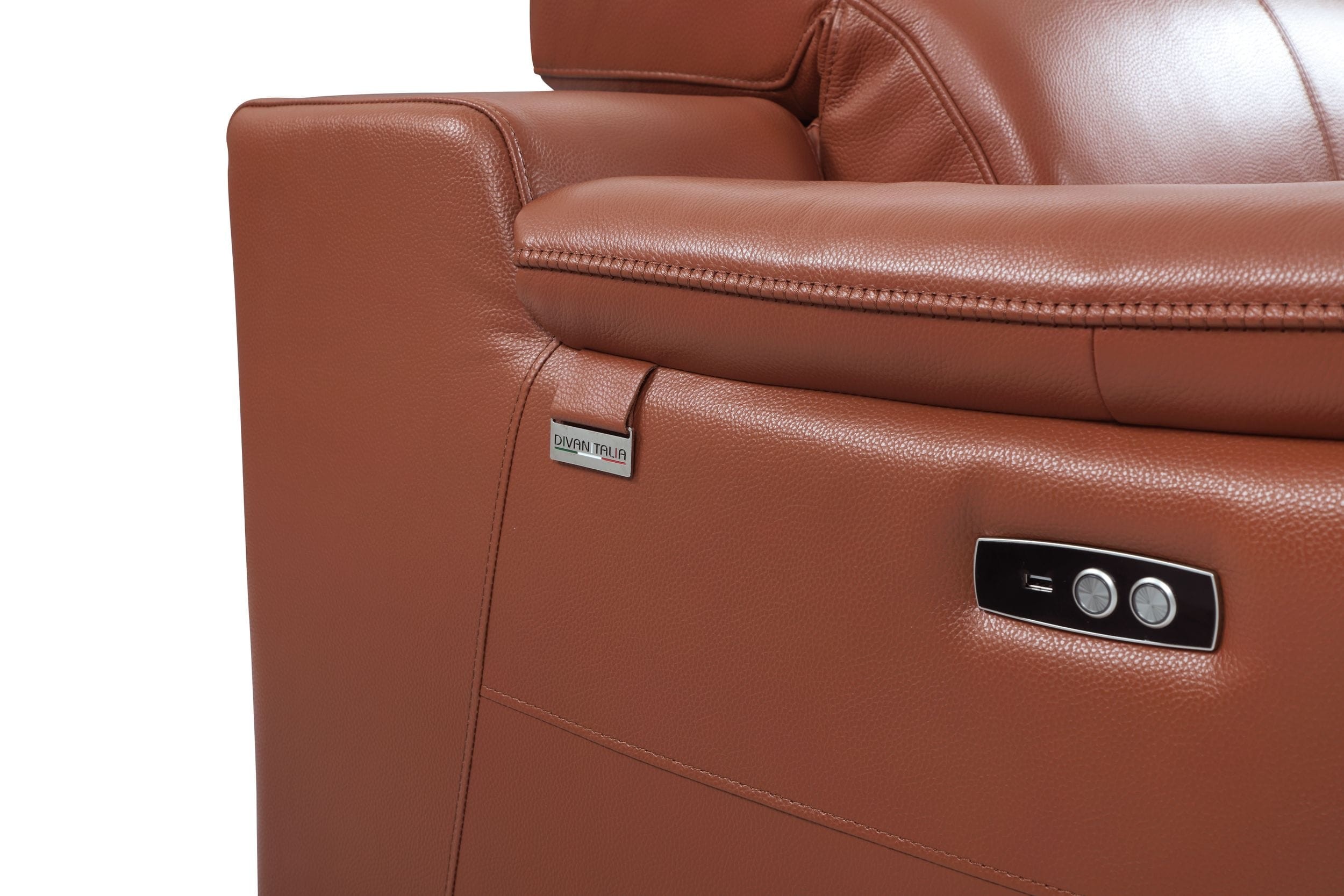 GUF 9762 Power Reclining Chair - Camel, Genuine Italian Leather