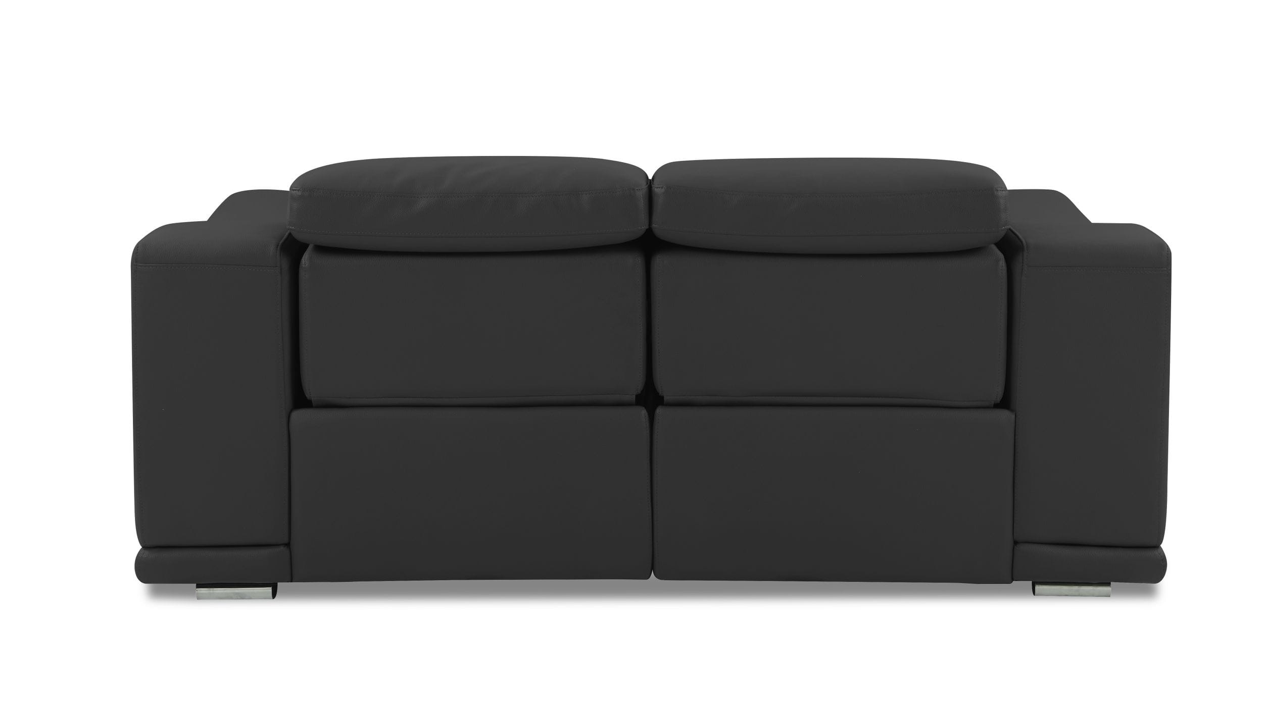 GUF 9762 Power Reclining Sofa with Loveseat - Dark Gray, Genuine Italian Leather