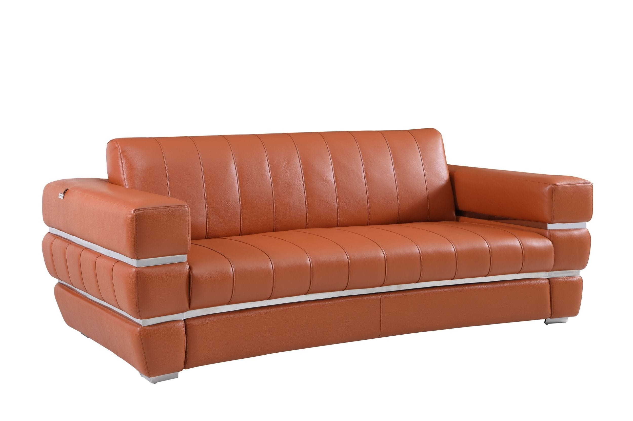 GUF 904 Sofa with Loveseat - Camel, Genuine Leather
