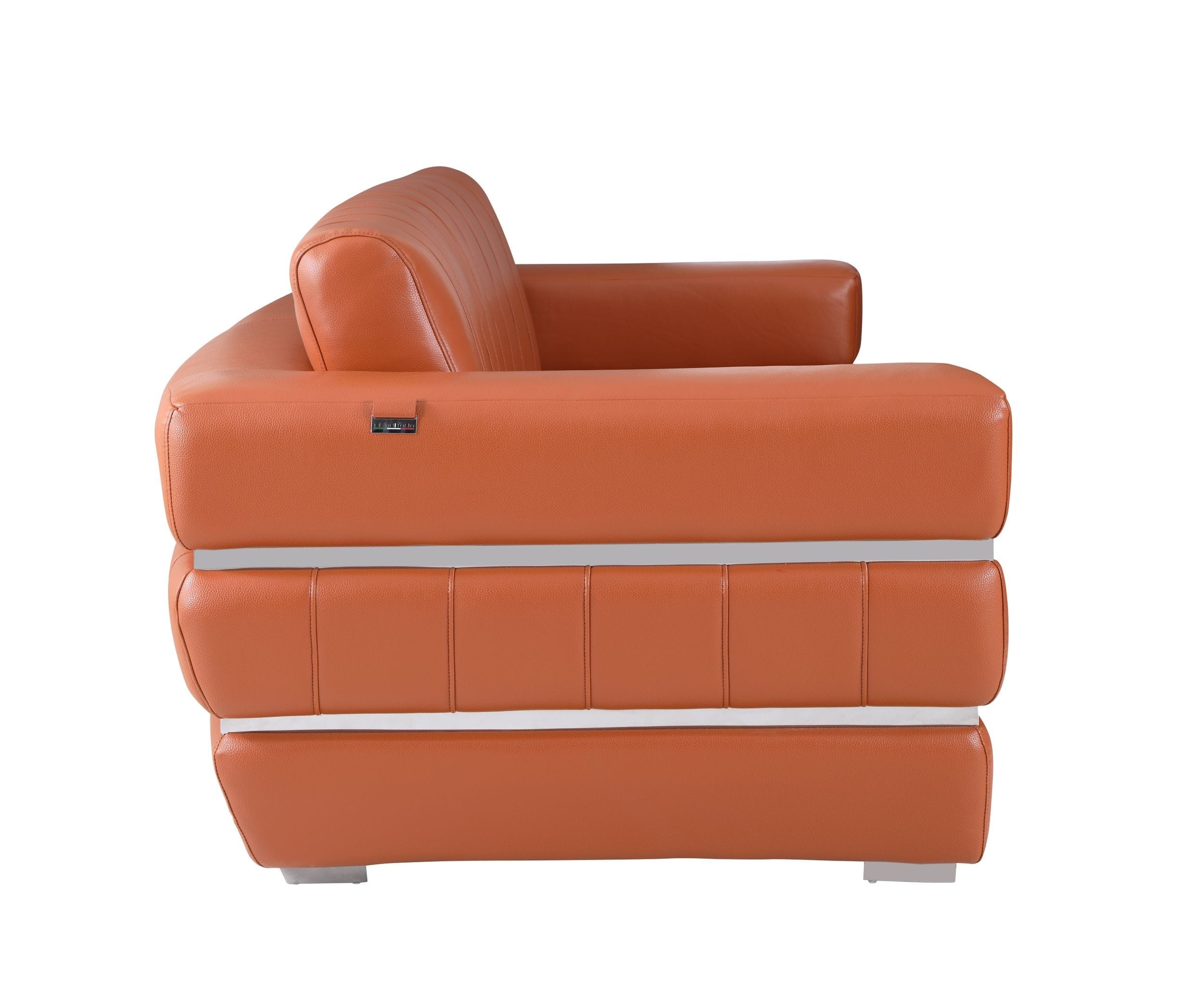 GUF 904 Sofa with Loveseat - Camel, Genuine Leather