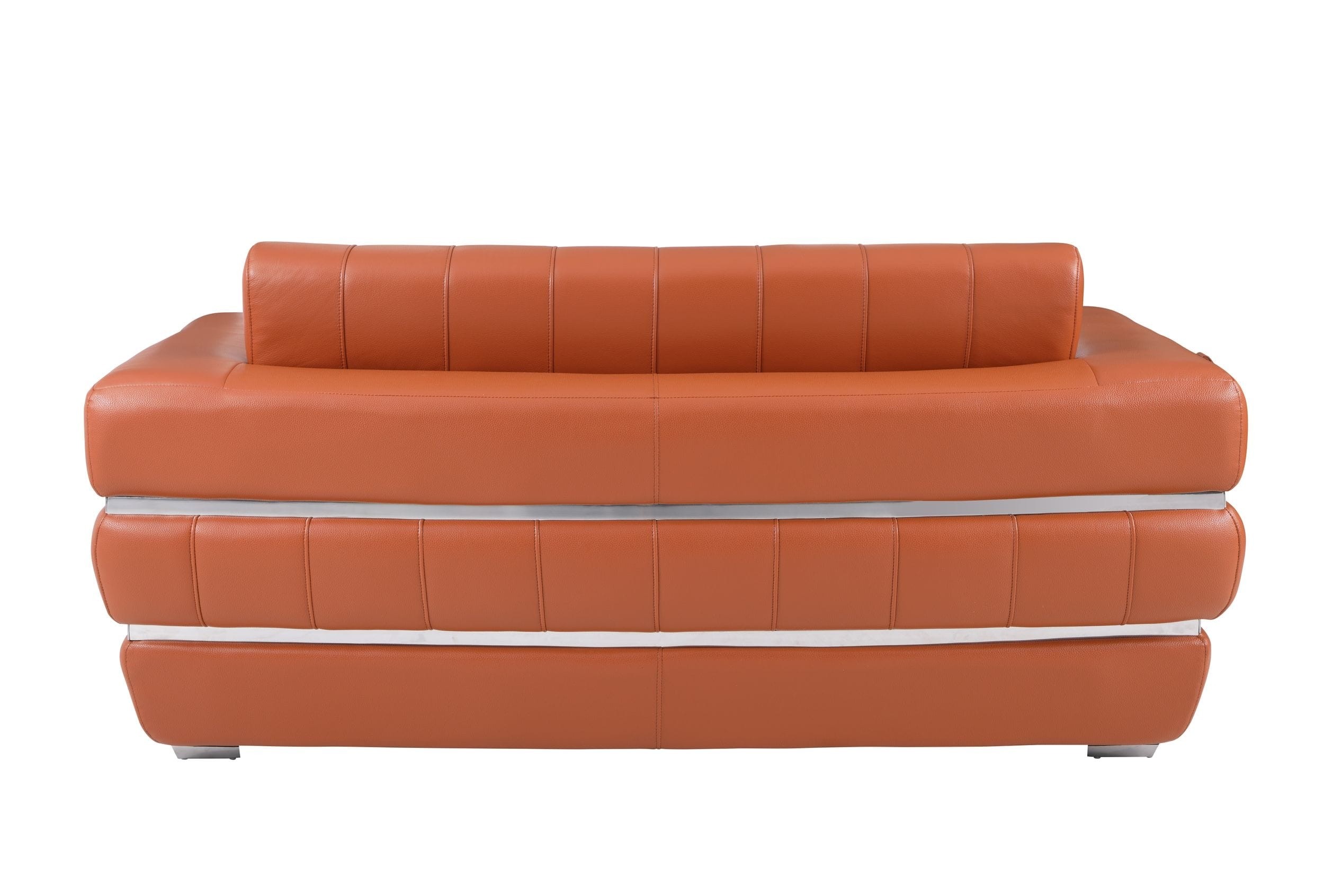 GUF 904 Sofa with Loveseat - Camel, Genuine Leather