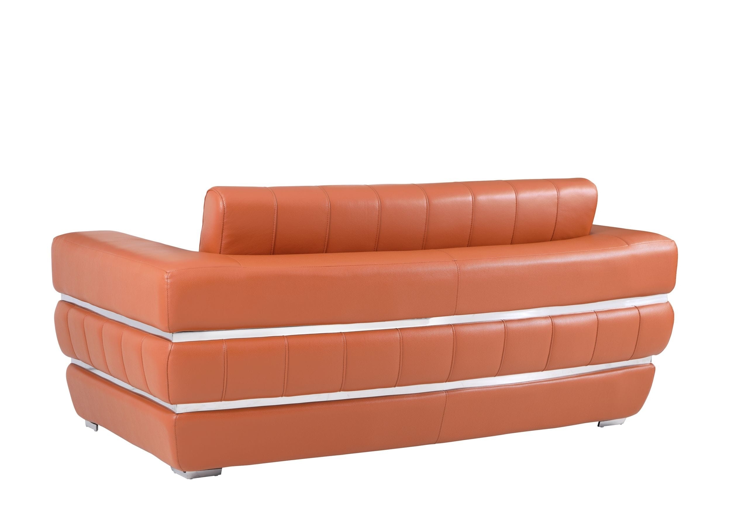 GUF 904 Sofa with Loveseat - Camel, Genuine Leather