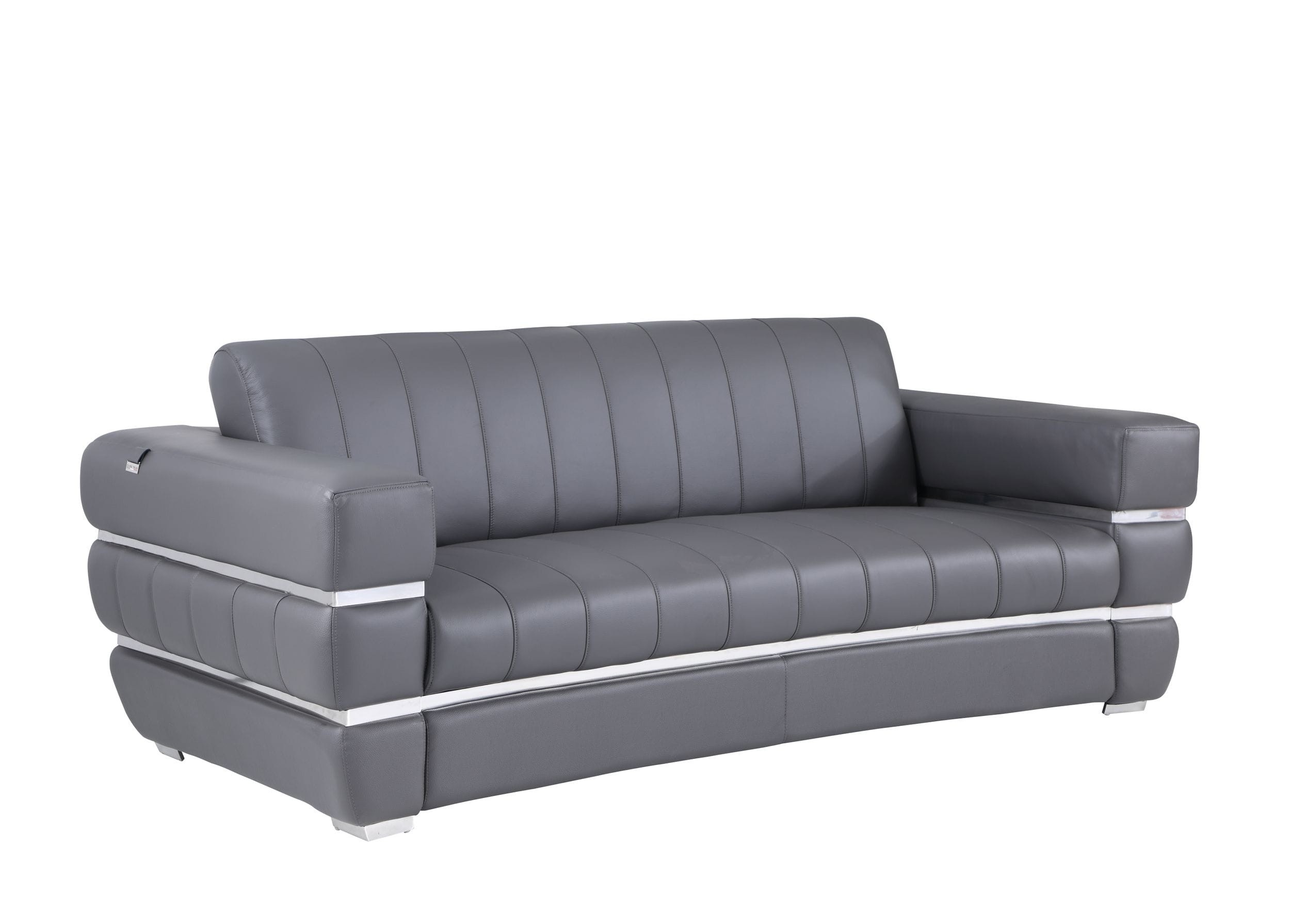 GUF 904 Sofa Set - Dark Gray, Genuine Leather