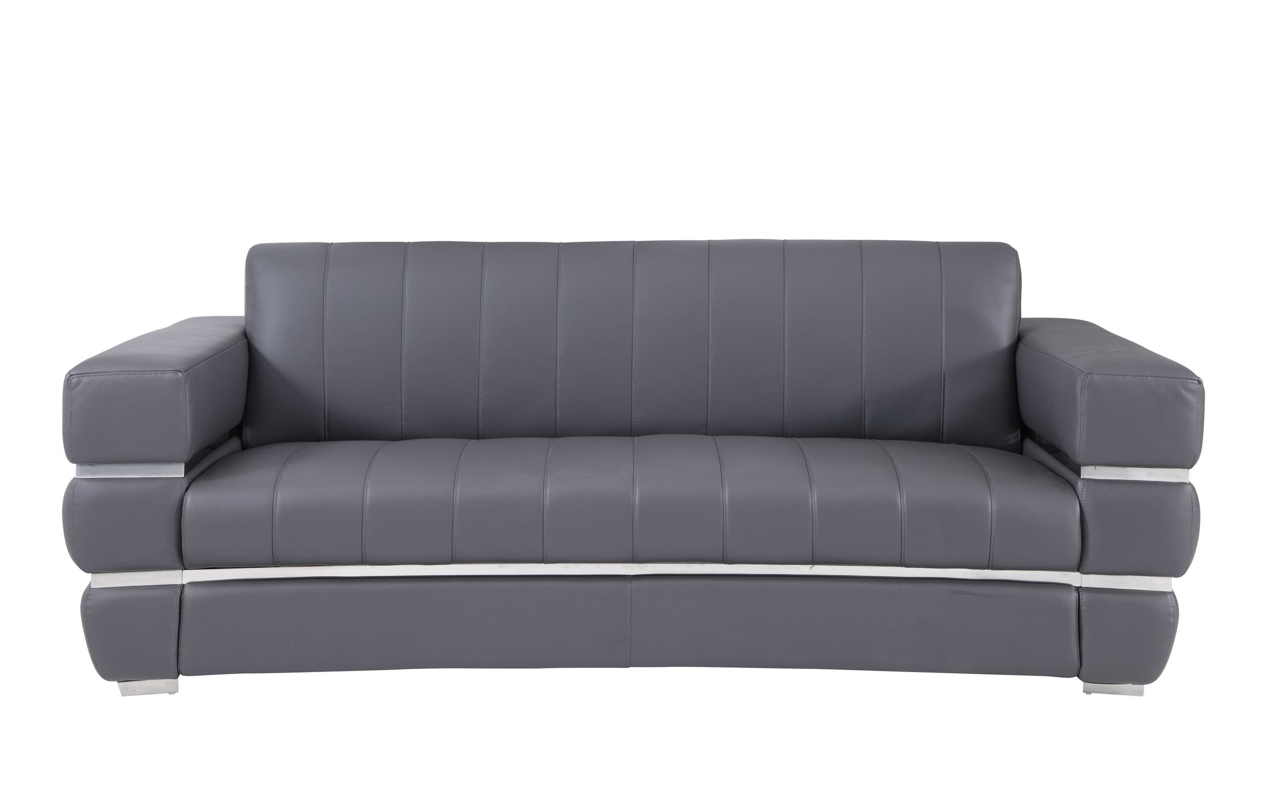 GUF 904 Sofa Set - Dark Gray, Genuine Leather