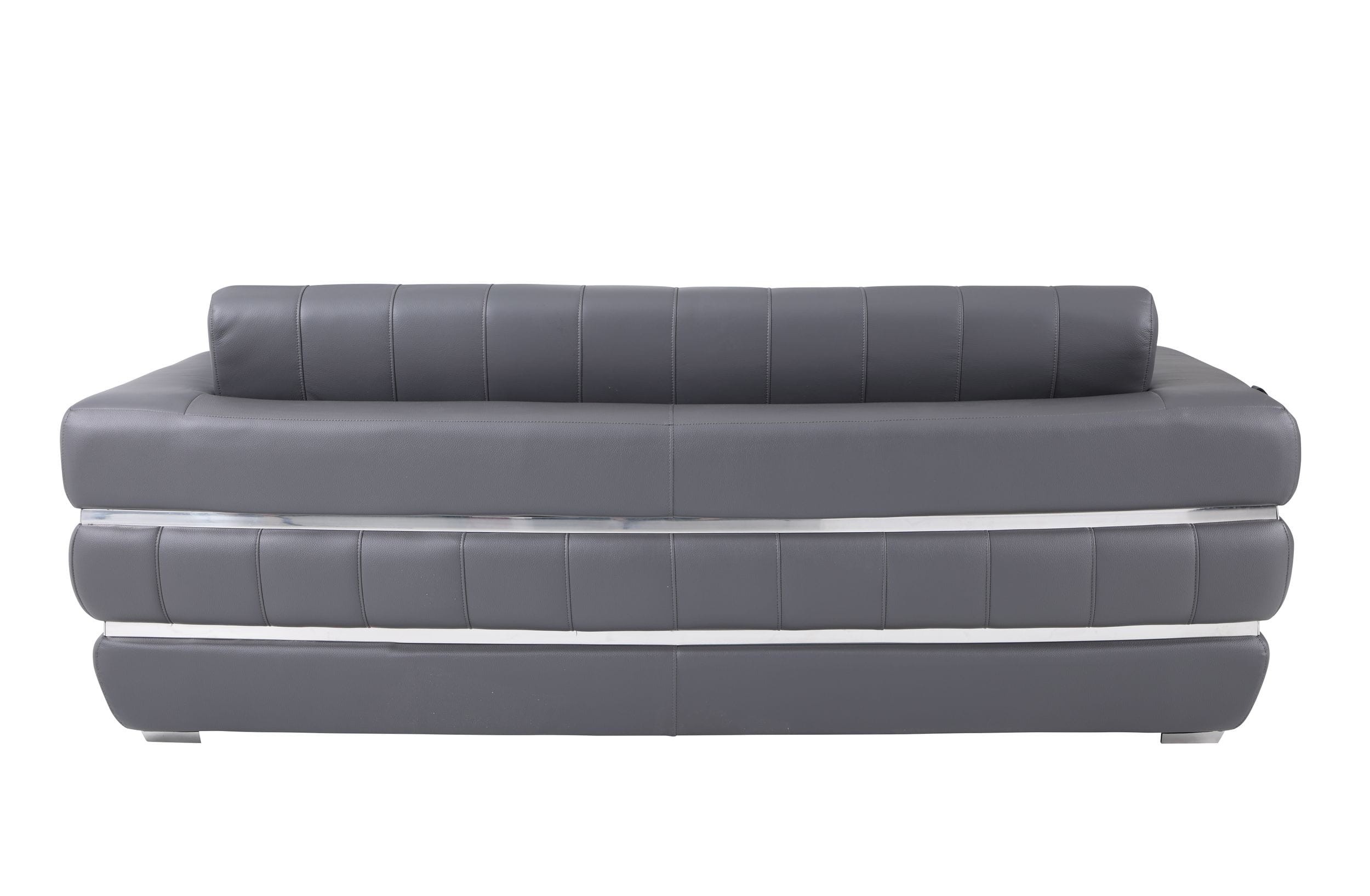 GUF 904 Sofa Set - Dark Gray, Genuine Leather