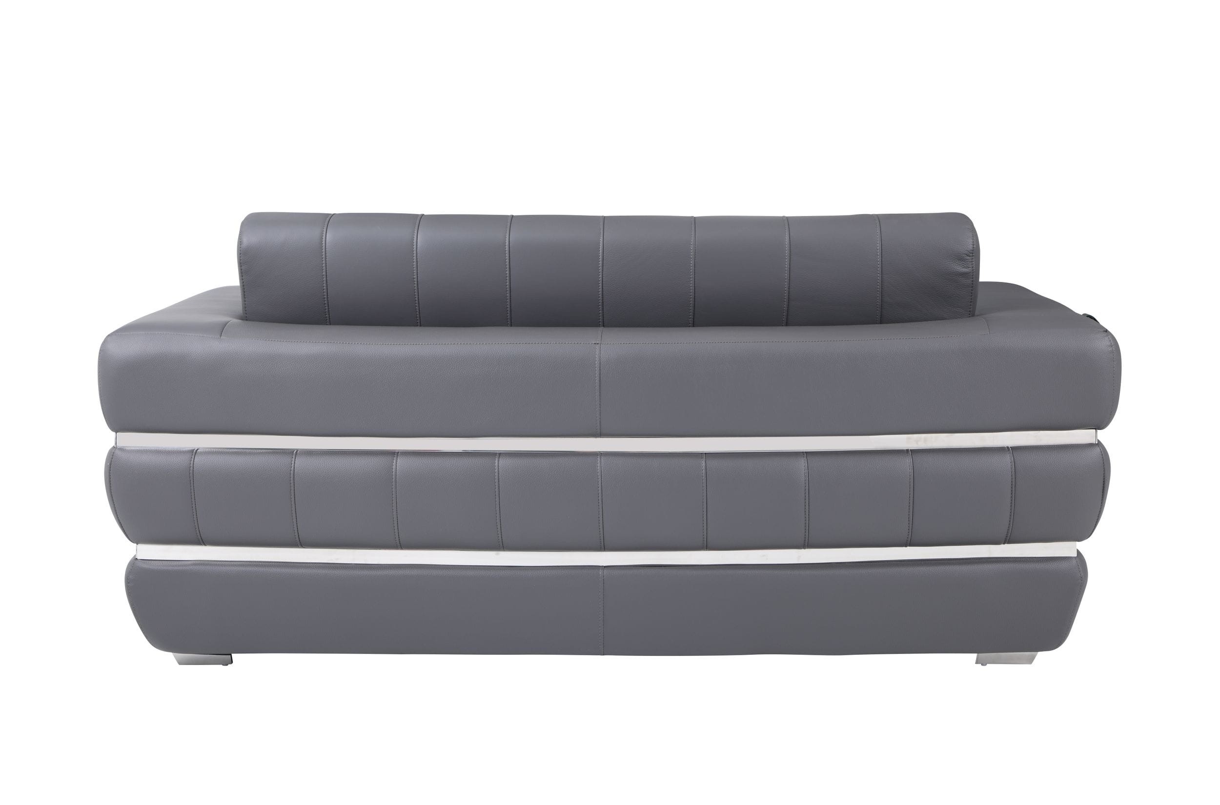 GUF 904 Sofa Set - Dark Gray, Genuine Leather