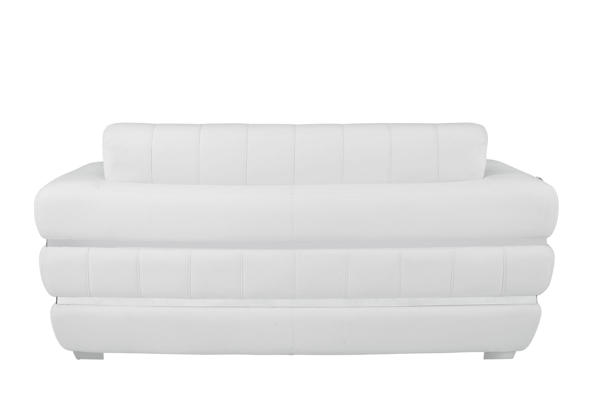 GUF 904 Sofa with Loveseat - White, Genuine Leather
