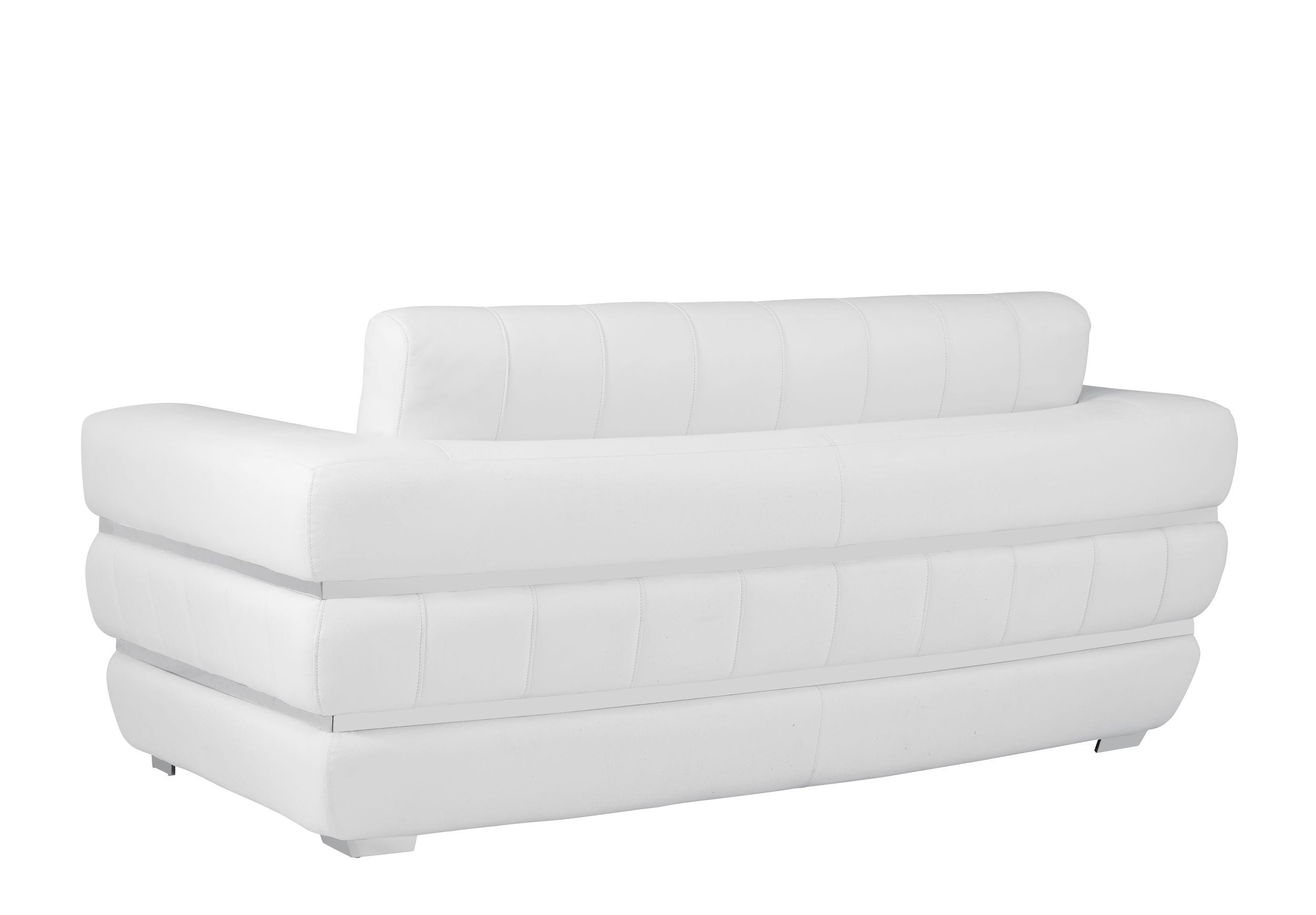 GUF 904 Sofa with Loveseat - White, Genuine Leather