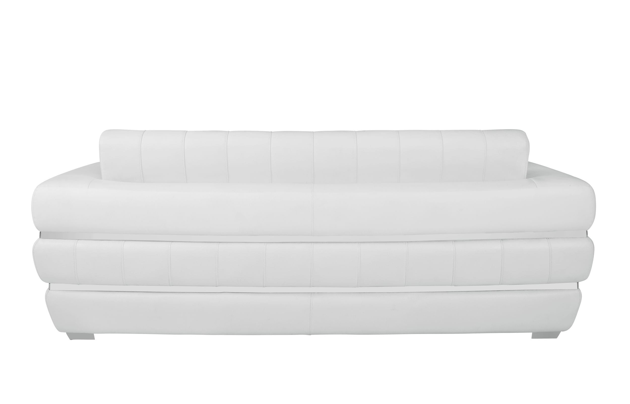 GUF 904 Sofa with Loveseat - White, Genuine Leather