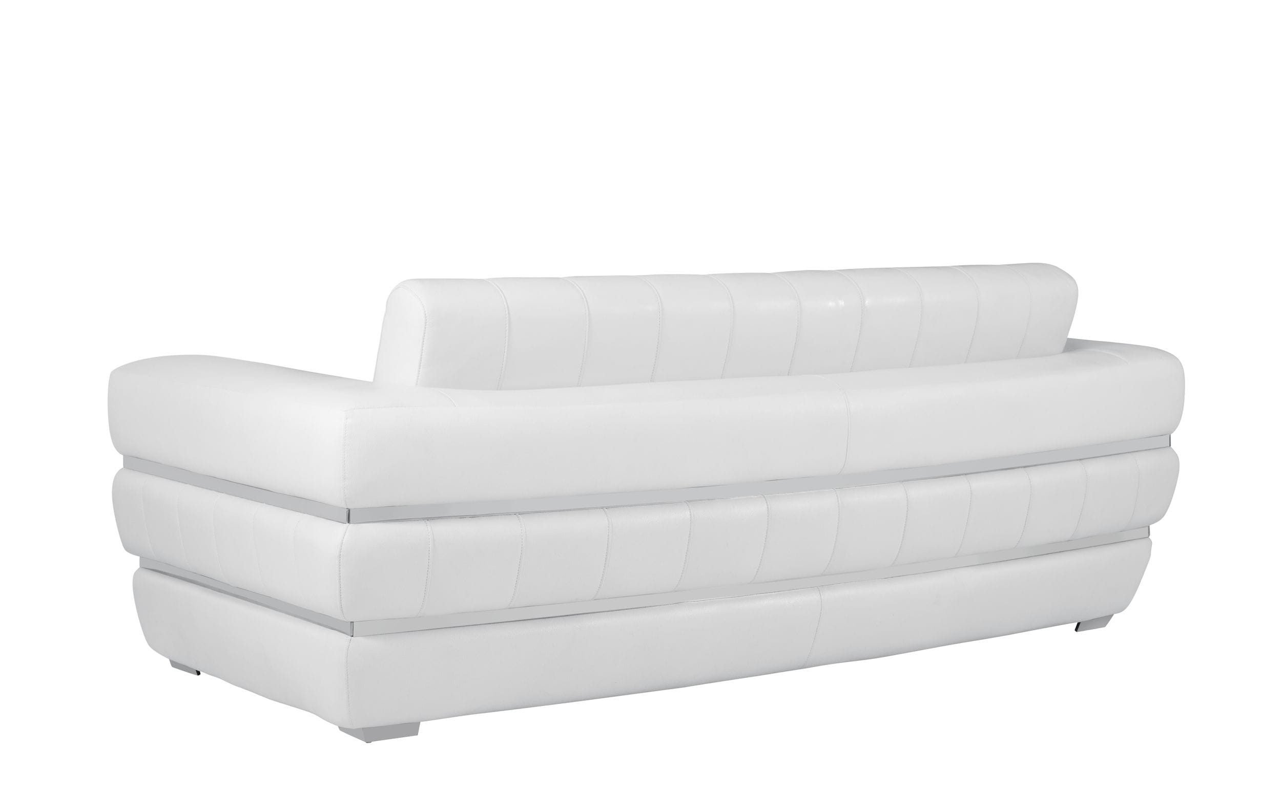 GUF 904 Sofa with Loveseat - White, Genuine Leather