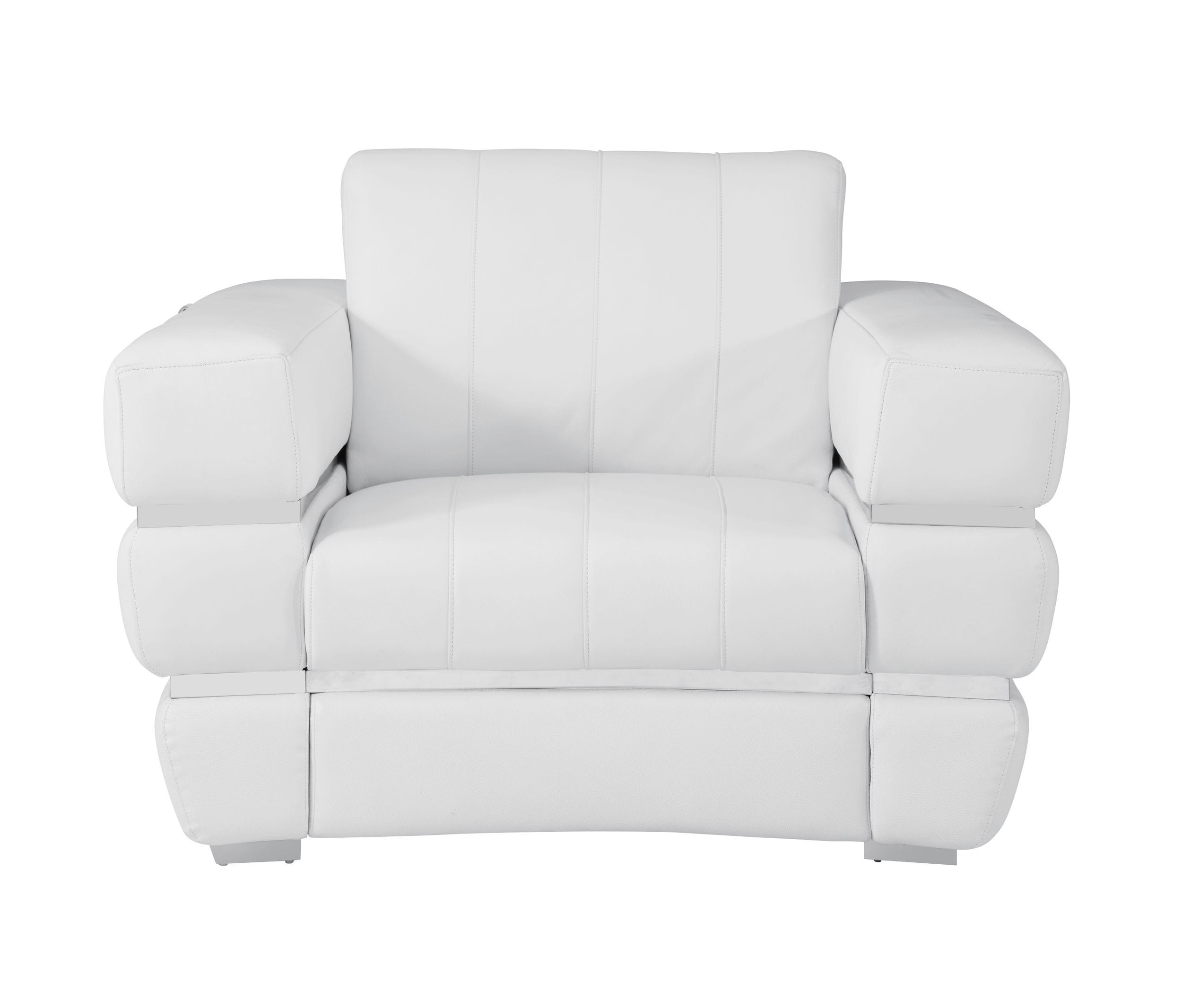 GUF 904 Sofa Set - White, Genuine Leather