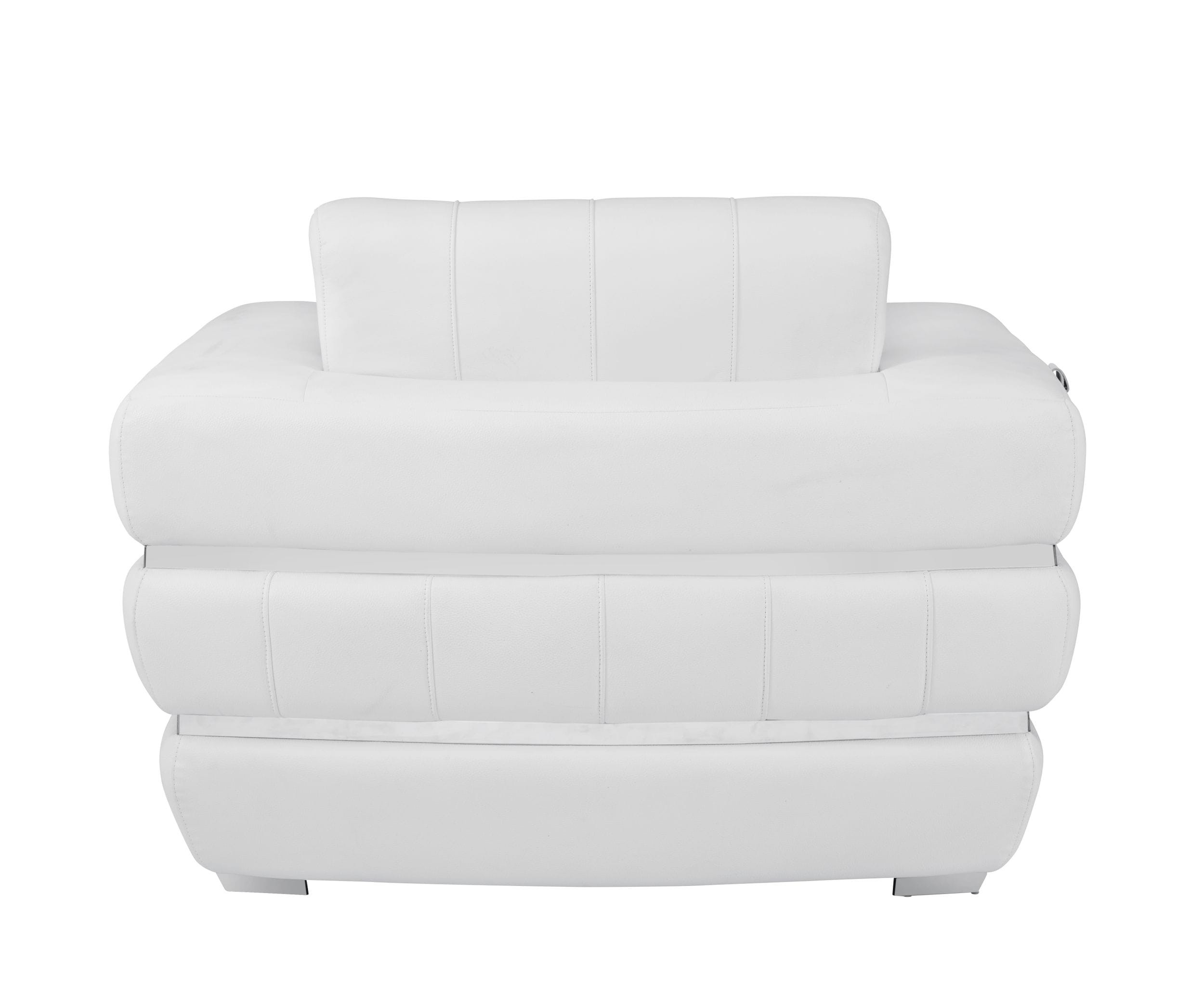 GUF 904 Armchair - White, Genuine Leather