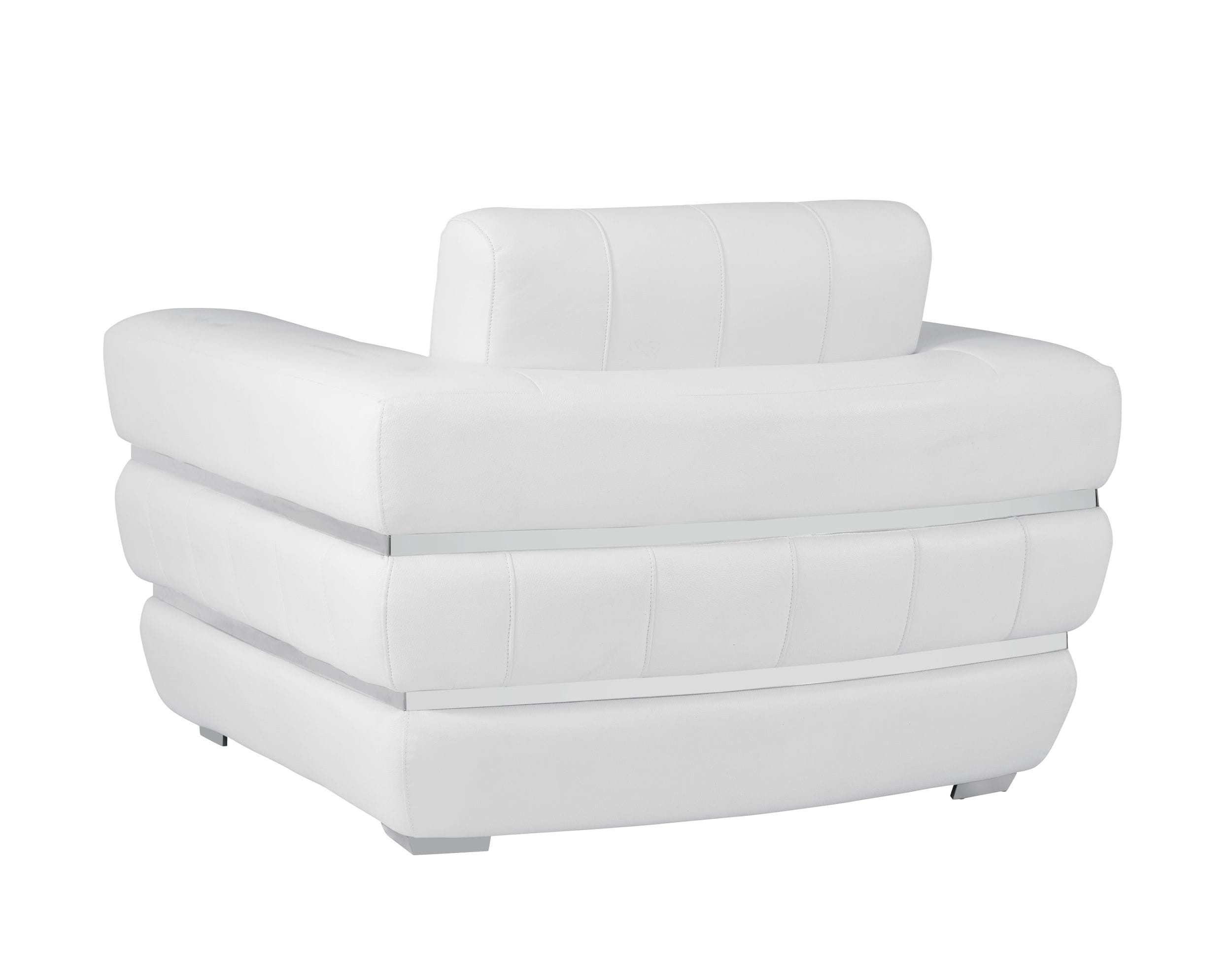 GUF 904 Armchair - White, Genuine Leather