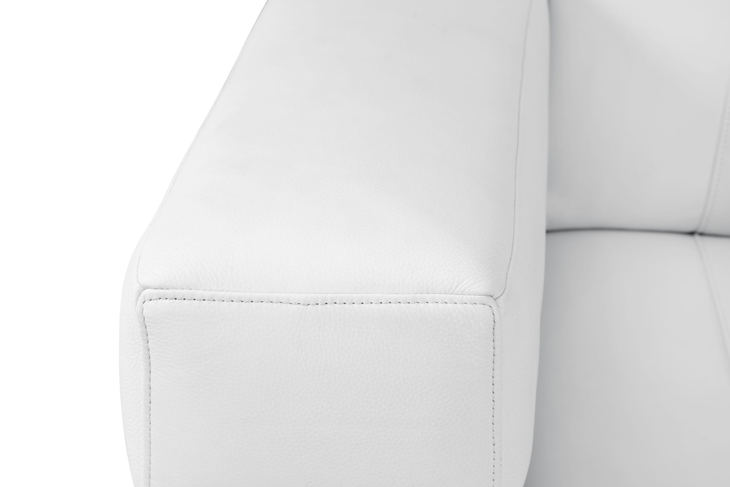 GUF 904 Sofa with Loveseat - White, Genuine Leather