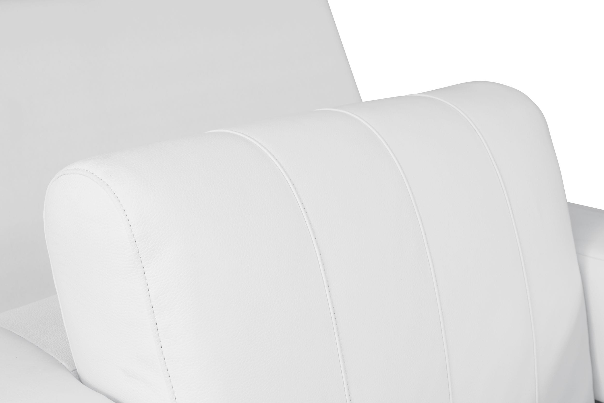 GUF 904 Sofa with Loveseat - White, Genuine Leather