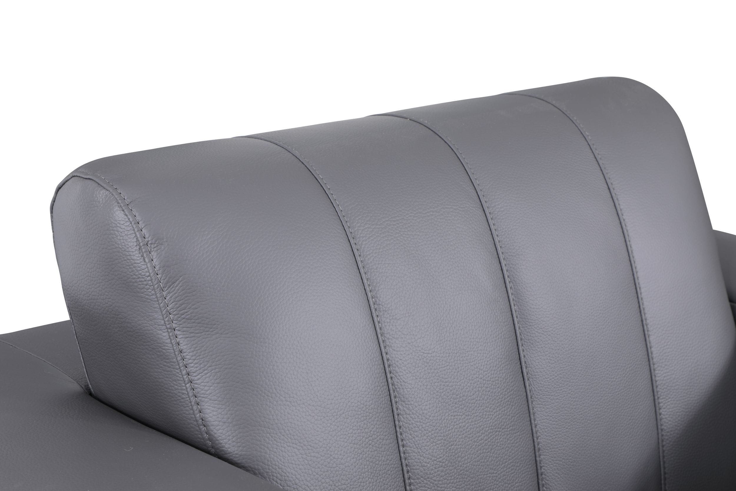 GUF 904 Sofa Set - Dark Gray, Genuine Leather