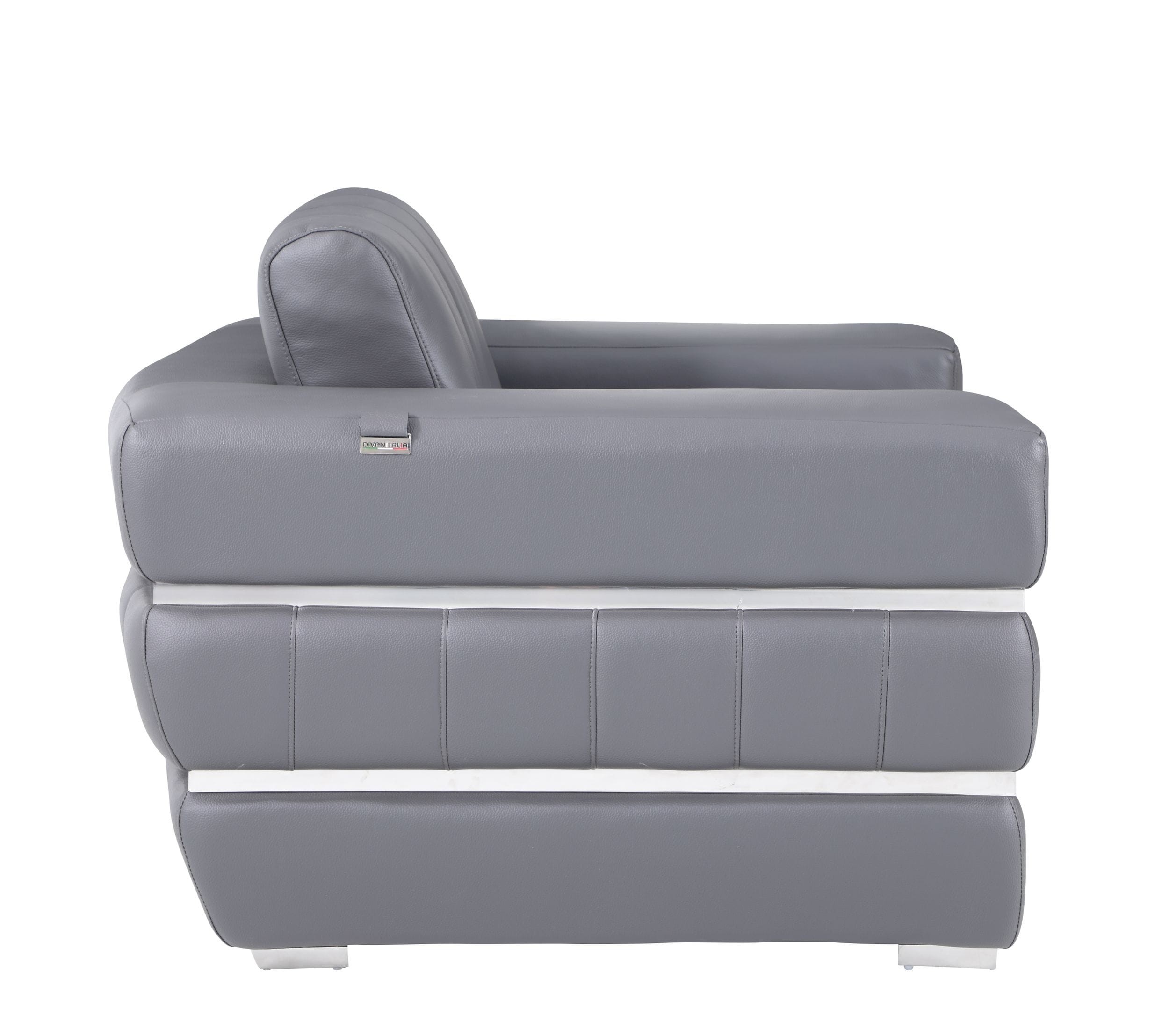 GUF 904 Armchair - Dark Gray, Genuine Leather