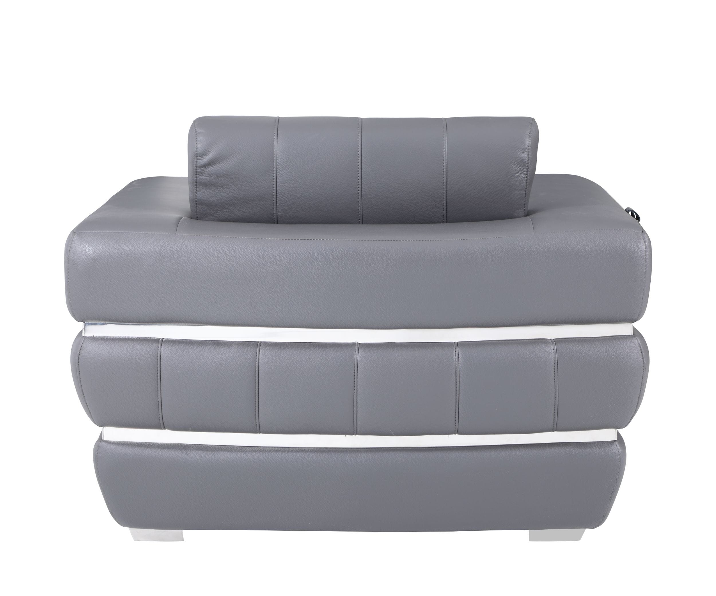 GUF 904 Armchair - Dark Gray, Genuine Leather