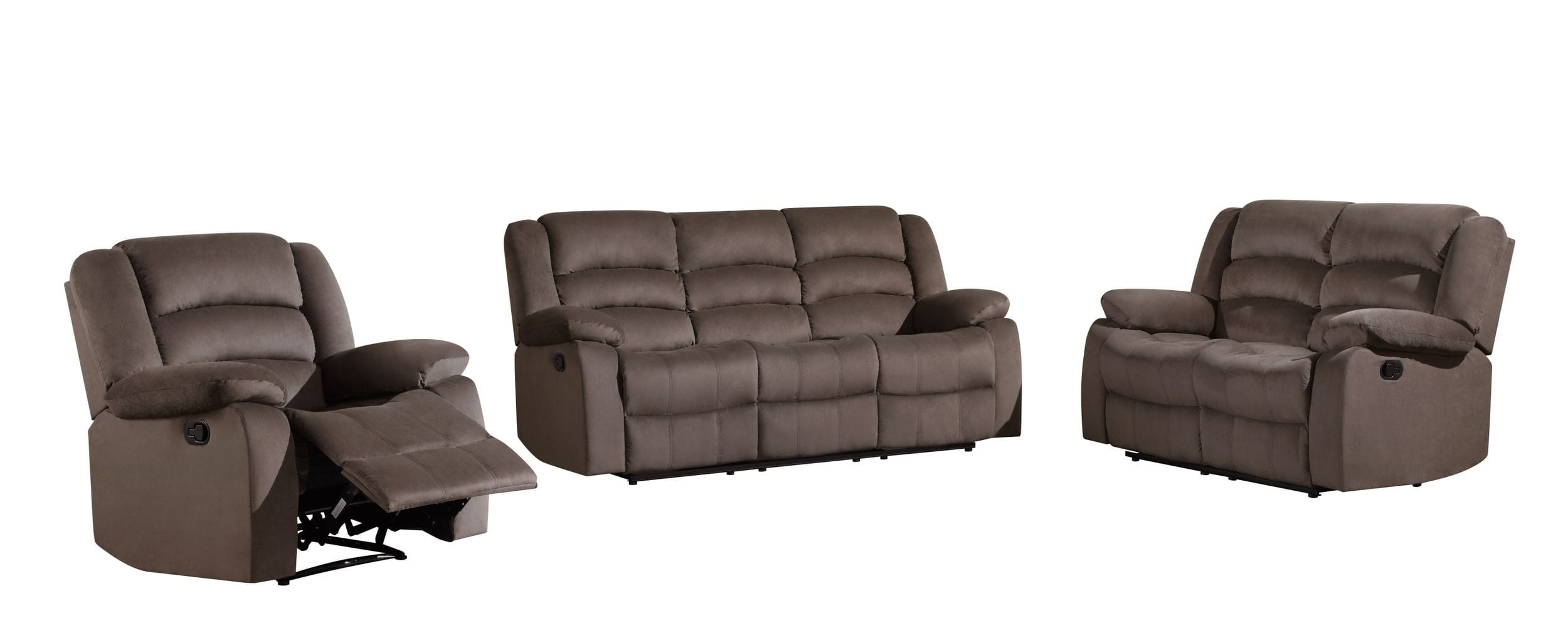 GUF 9824 Sofa Set - Brown, Microfiber