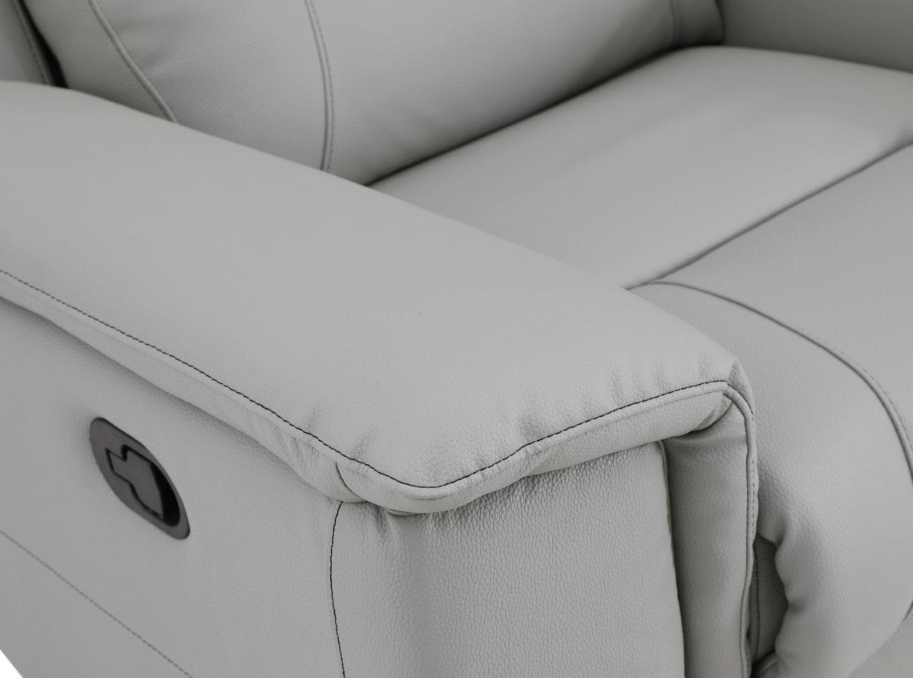 GUF 9408 Loveseat - Gray, Leather Gel/Match