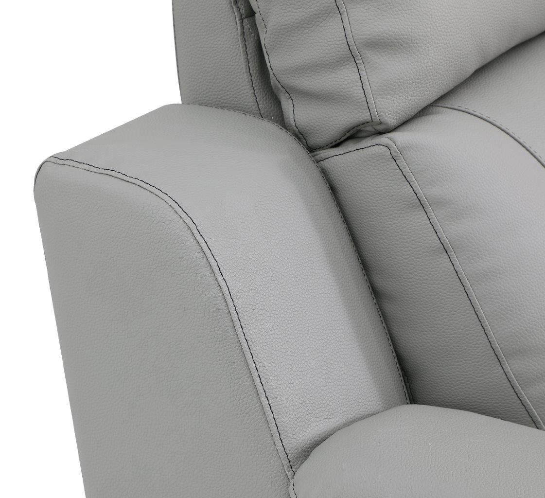 GUF 9408 Loveseat - Gray, Leather Gel/Match