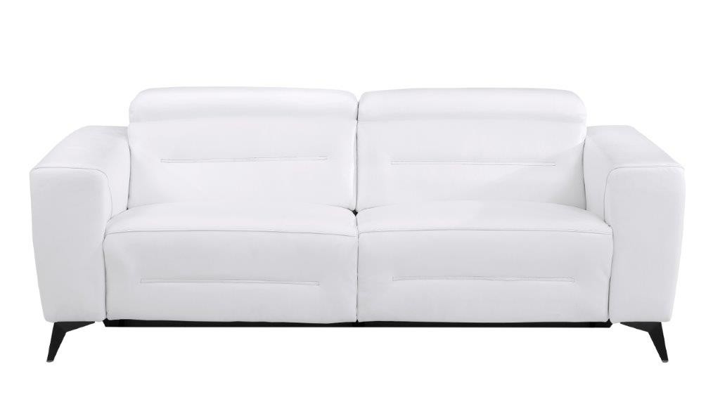GUF 989 Power Reclining Sofa - White, Genuine Italian Leather