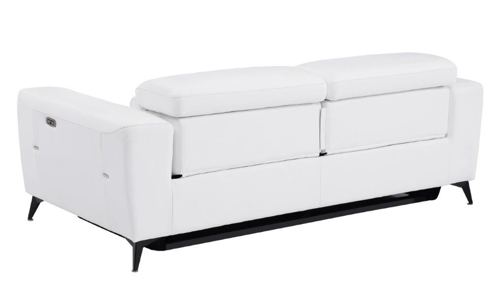 GUF 989 Power Reclining Sofa - White, Genuine Italian Leather