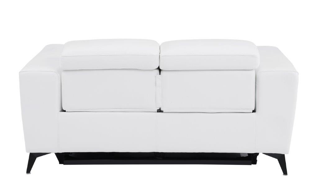 GUF 989 Power Reclining Sofa with Loveseat - White, Genuine Italian Leather