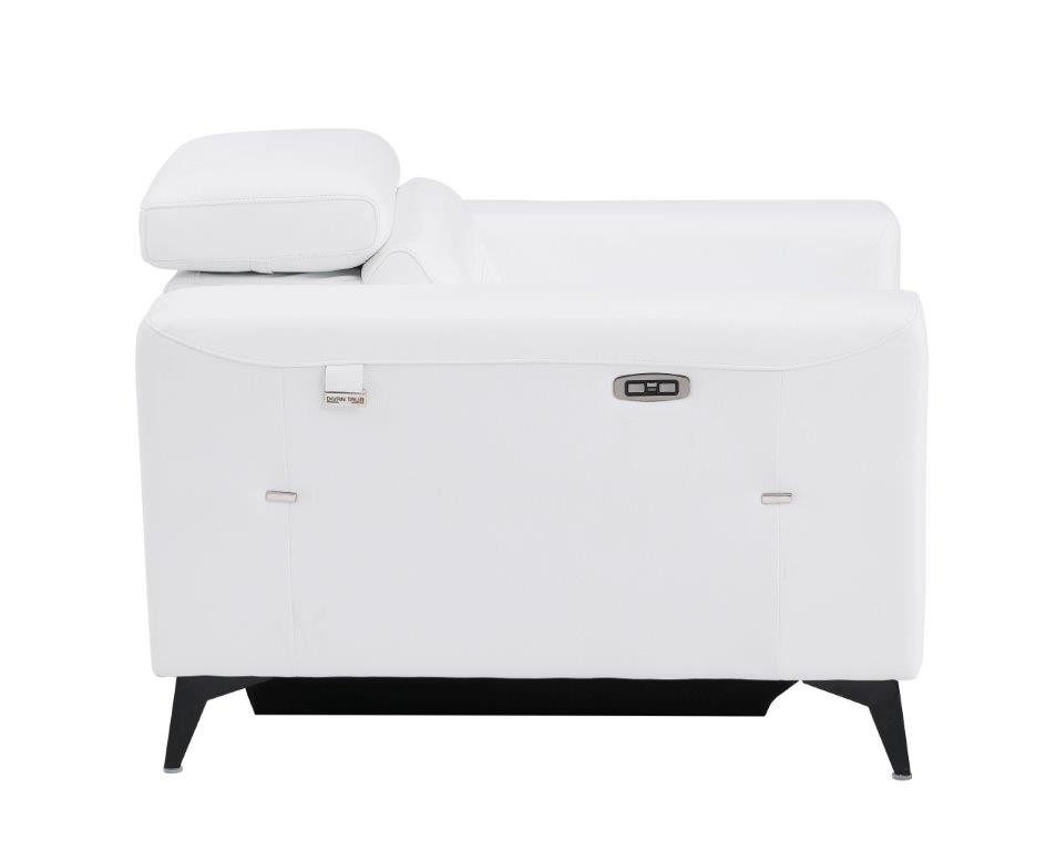 GUF 989 Reclining Chair - White, Genuine Italian Leather