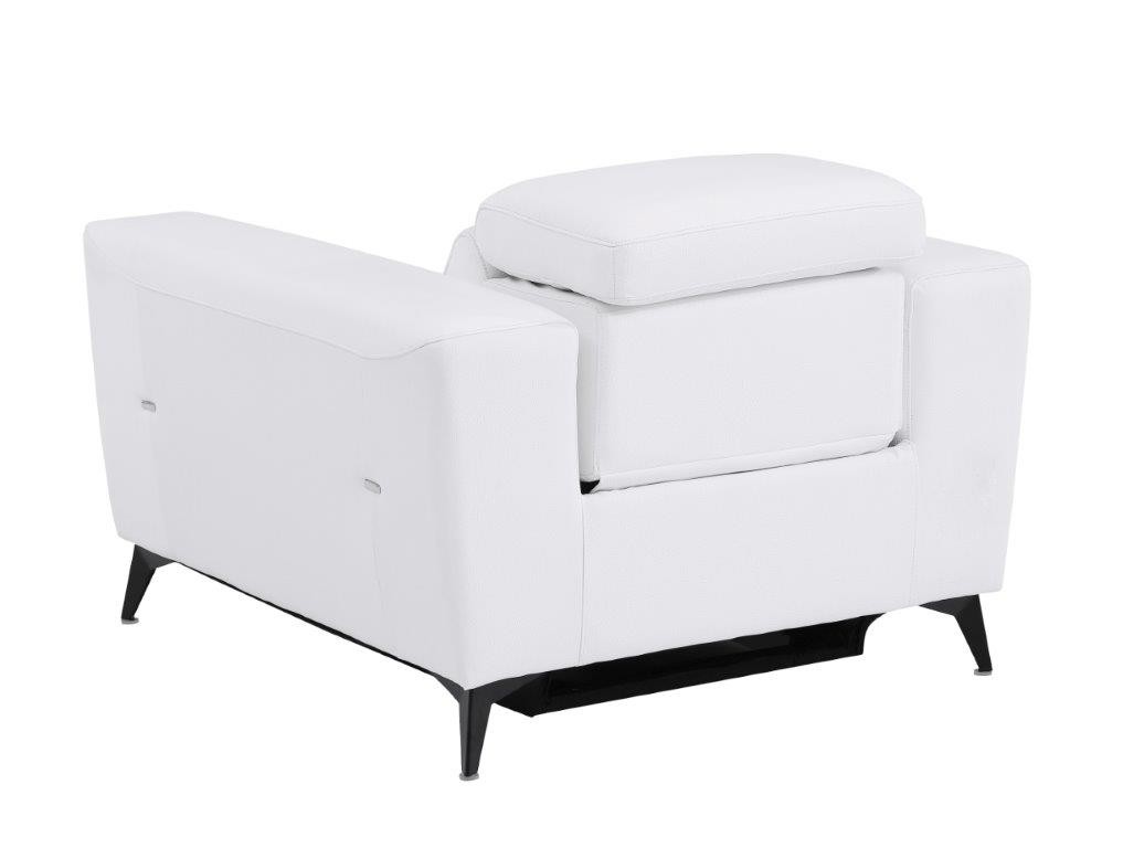 GUF 989 Reclining Chair - White, Genuine Italian Leather