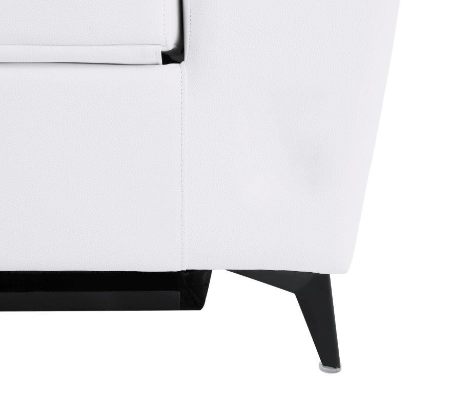 GUF 989 Power Reclining Sofa - White, Genuine Italian Leather