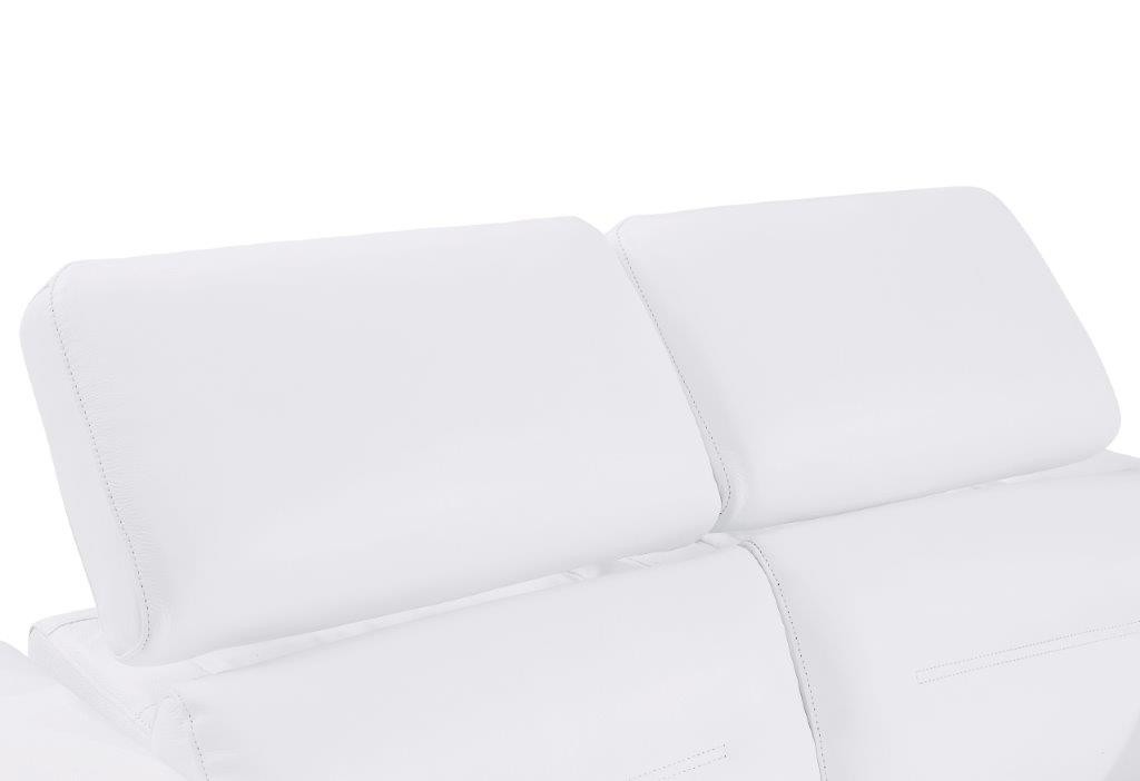 GUF 989 Power Reclining Sofa - White, Genuine Italian Leather
