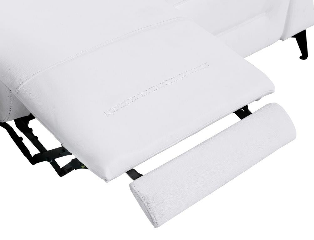GUF 989 Power Reclining Sofa - White, Genuine Italian Leather
