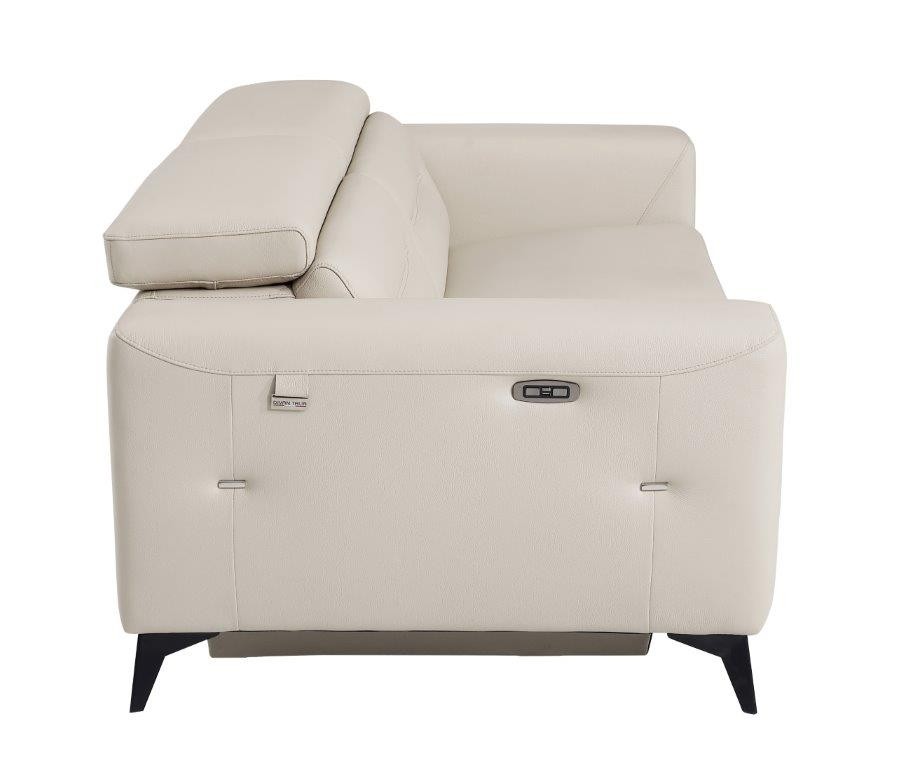 GUF 989 Power Reclining Sofa - Beige, Genuine Italian Leather